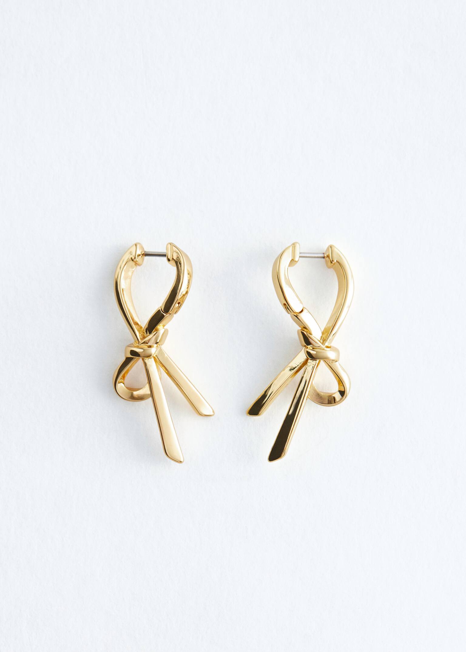 Pendientes de aro con nudo - Oro/Plata