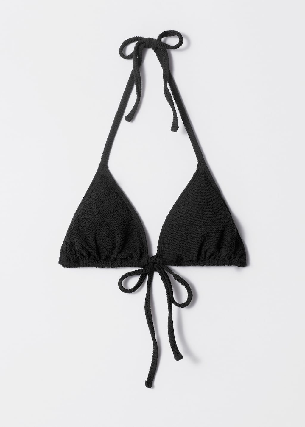 Textured Triangle Bikini Top