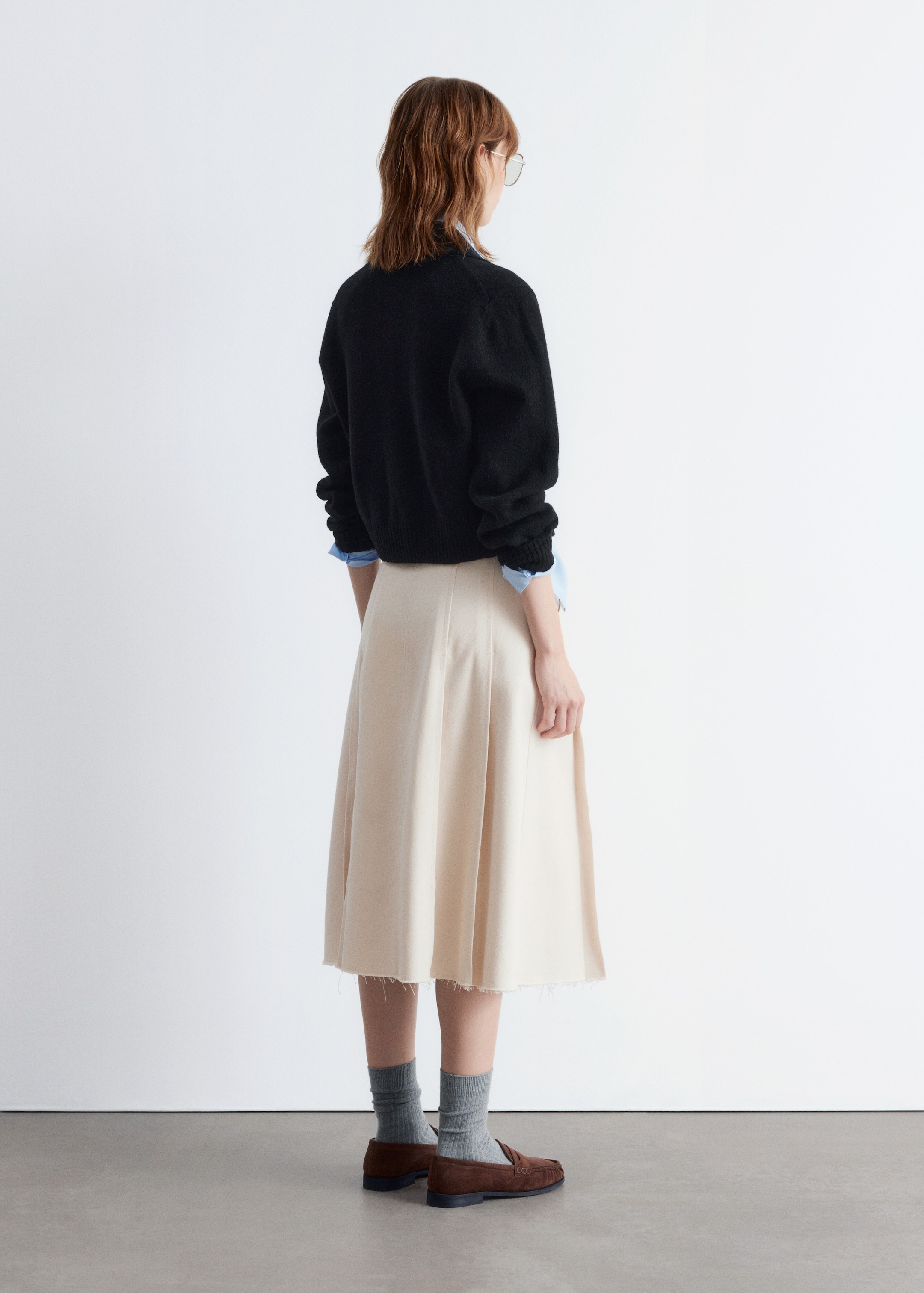 View larger image: Knitted Collar Cardigan - Black - Ladies | H&M GB 5