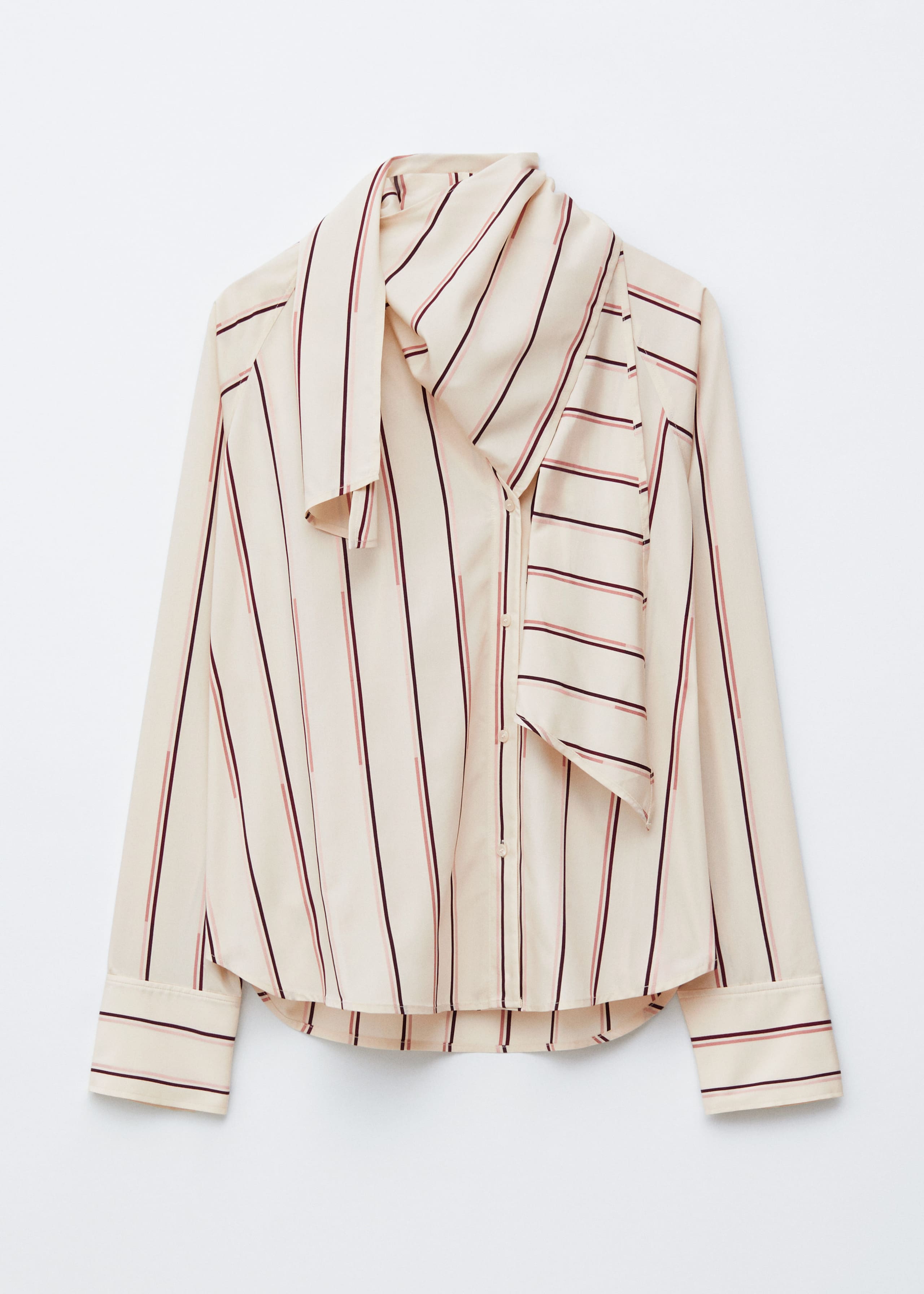 Image of Scarf-Detail Shirt