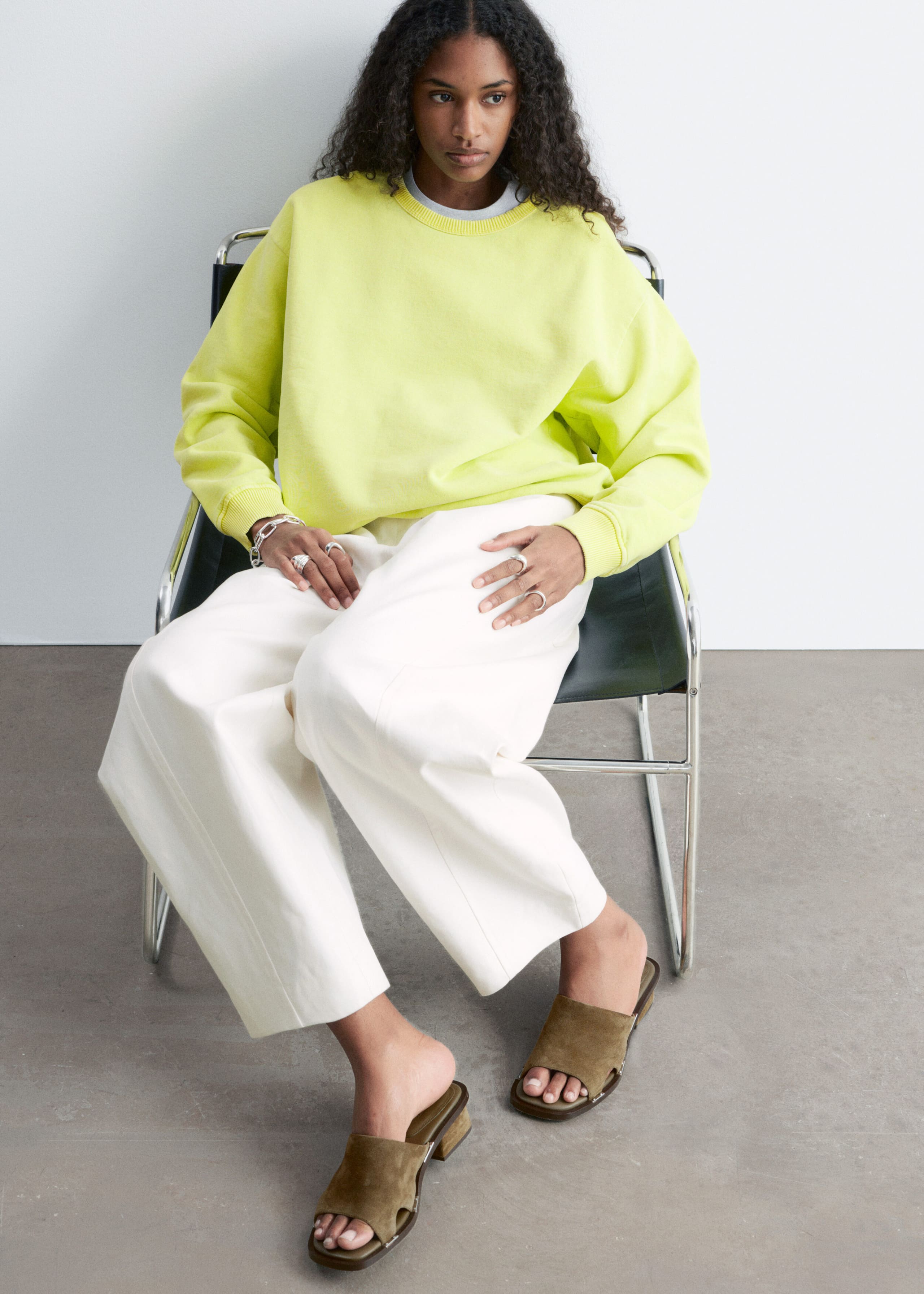 Image of Sandali in pelle con tacco a blocco