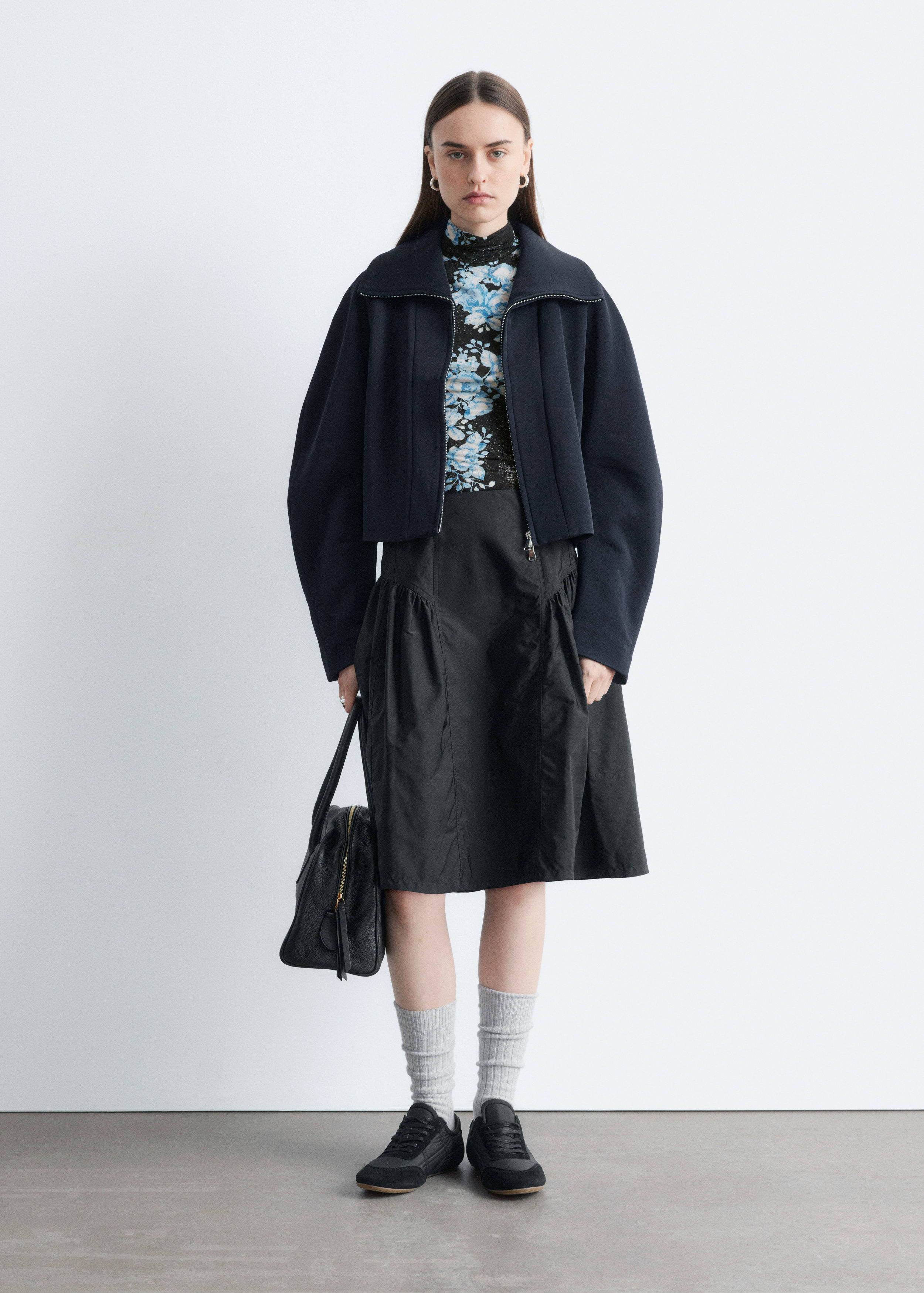 断*中様 soor ploom turtleneck 2Y 花柄　タートルネック Floral-Patterned Turtleneck Top - Black/Floral - & Other Stories US