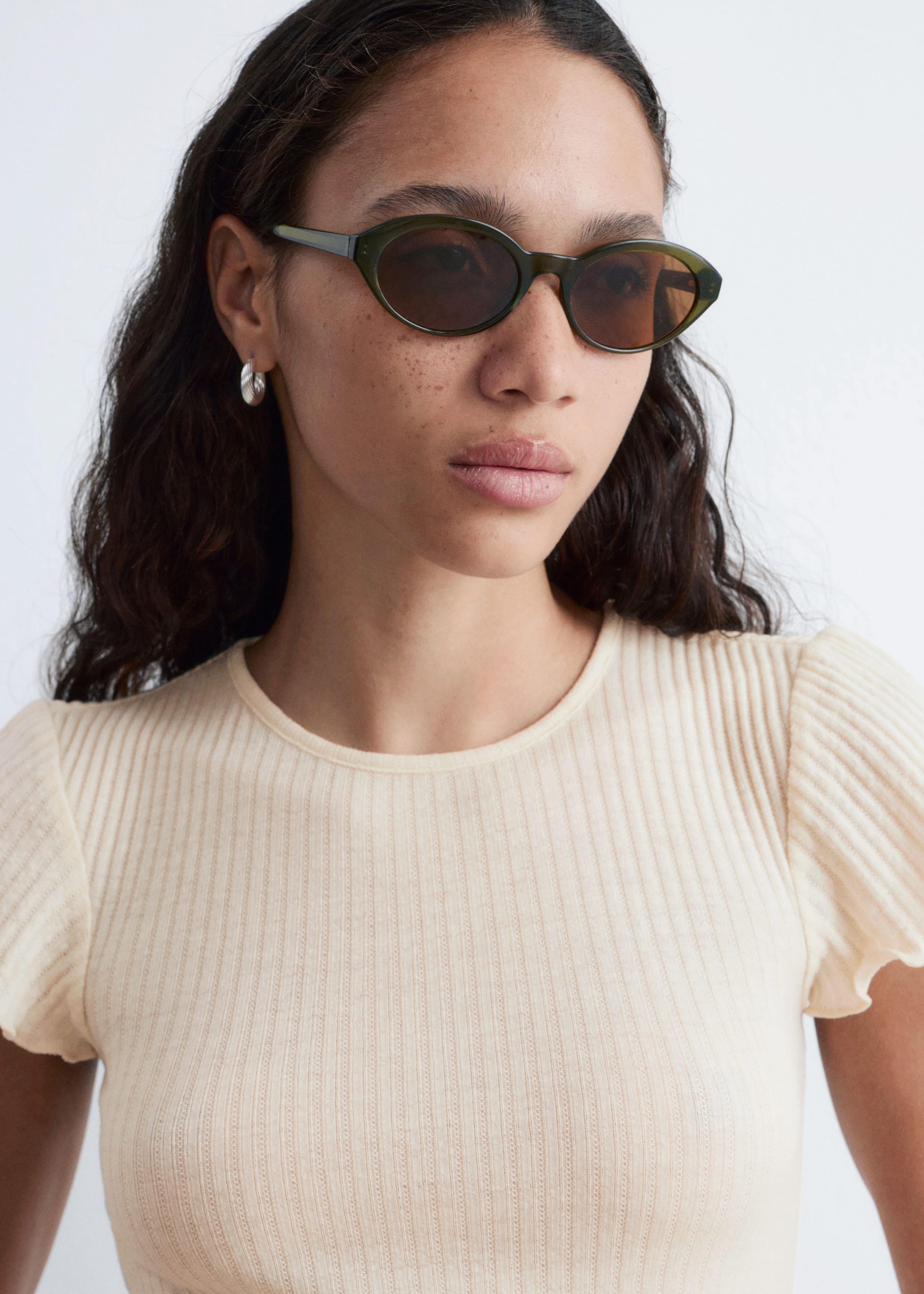 Image of Ribbed Wool T-Shirt