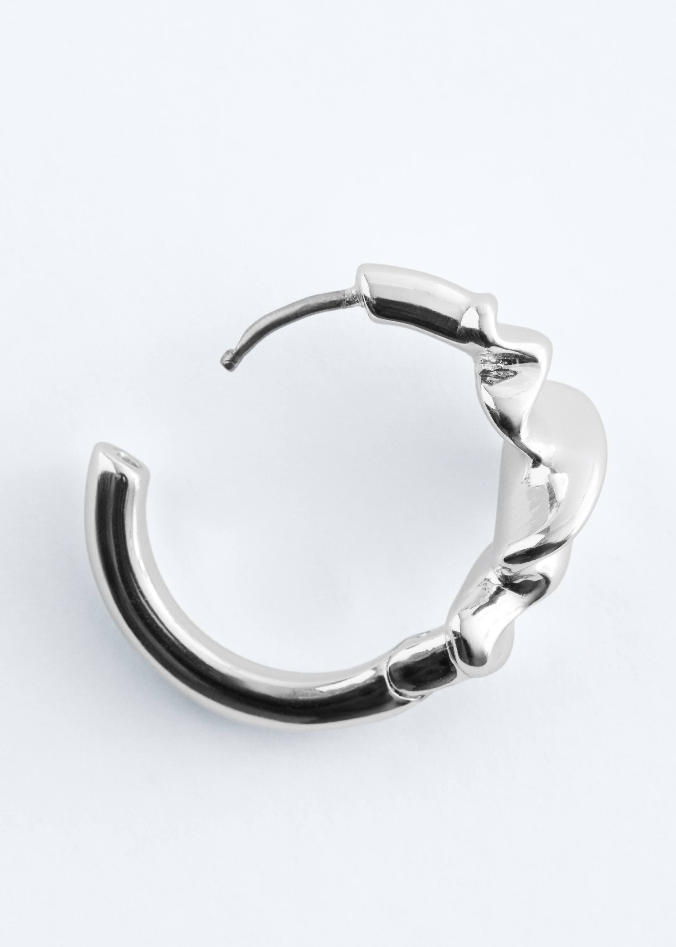 Visualizza immagine più grande: Wrinkled-Look Small Hoop Earrings - Silver - DONNA | H&M IT 3