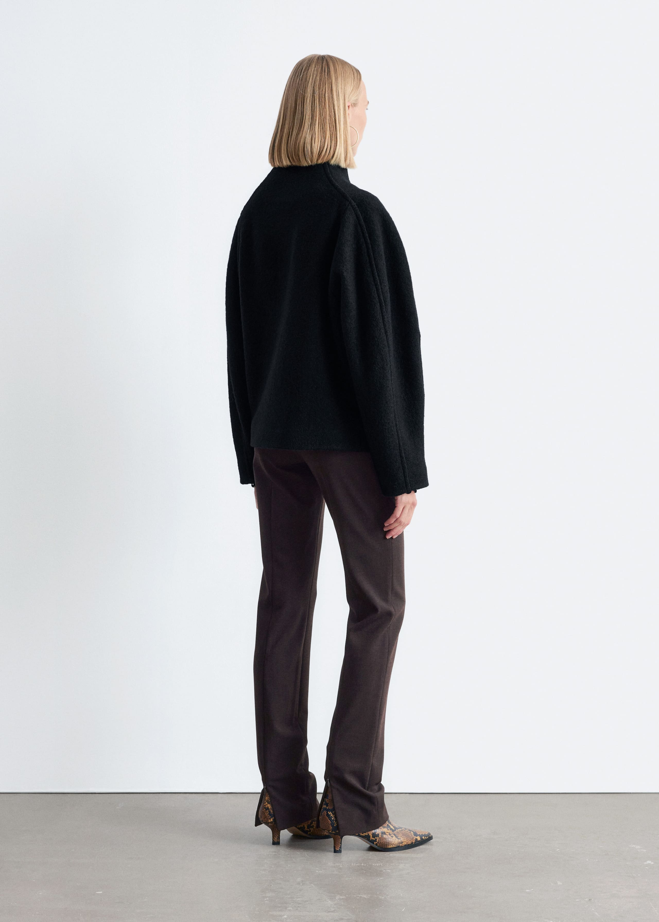 Image of Asymmetric Wool Jacket