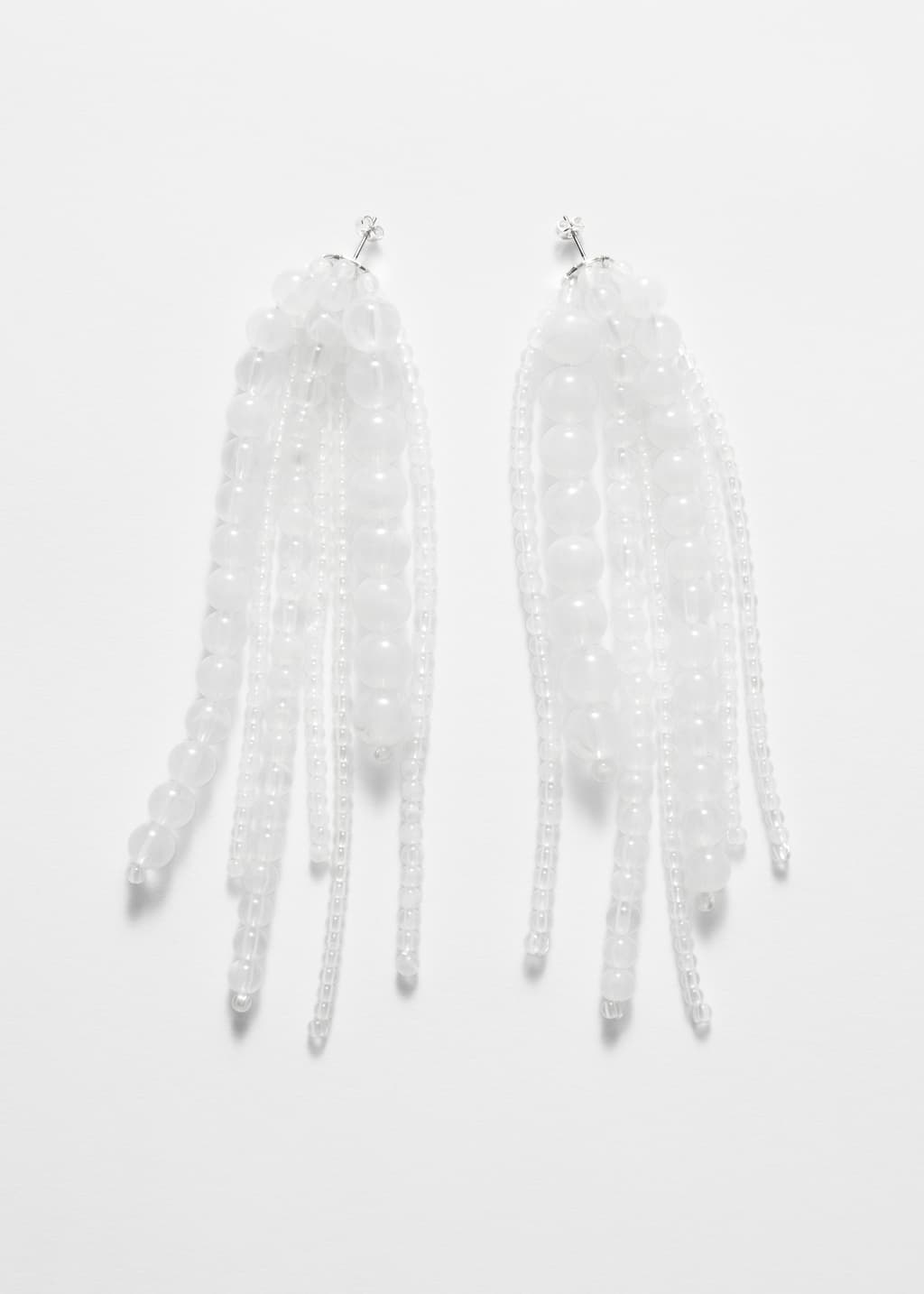 Orecchini con perle di vetro a cascata