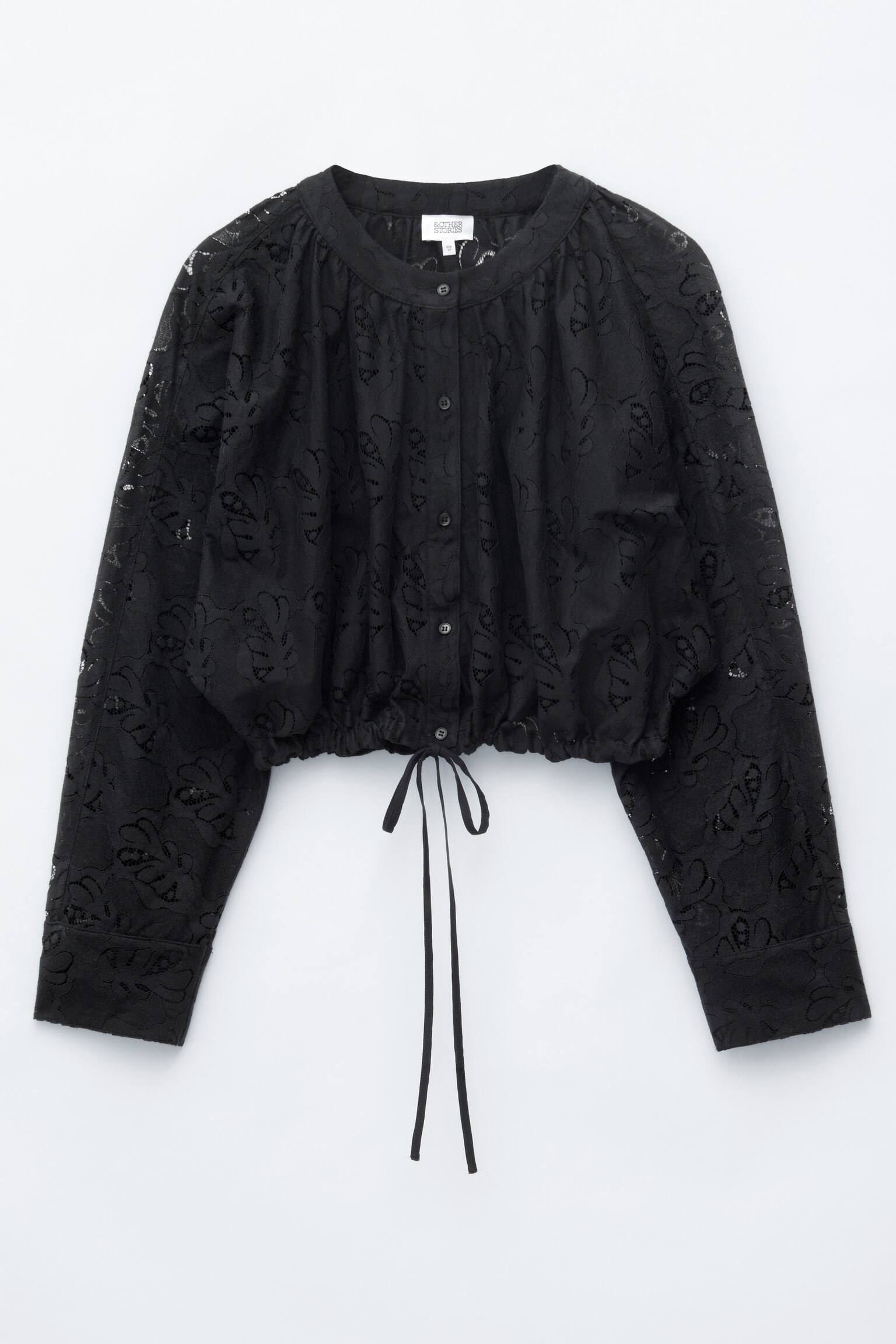 Lace Blouse - שחור - 1