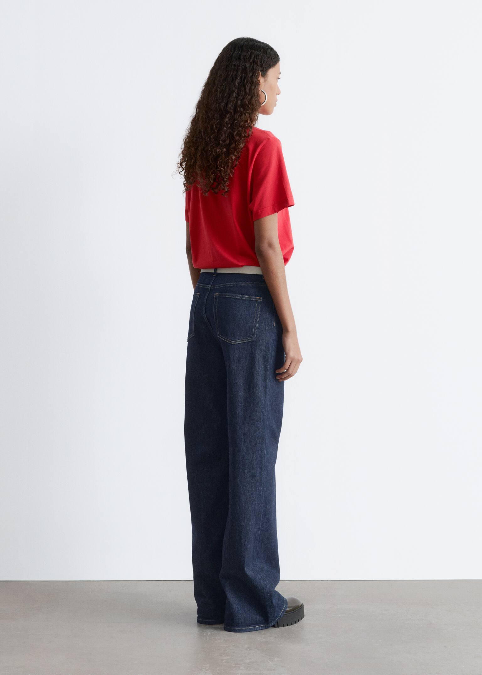 T-shirt z okrągłym dekoltem - Czerwony/Jasnozielony/Biały/Ciemnoszary melanż/Czarny/Mole - 4