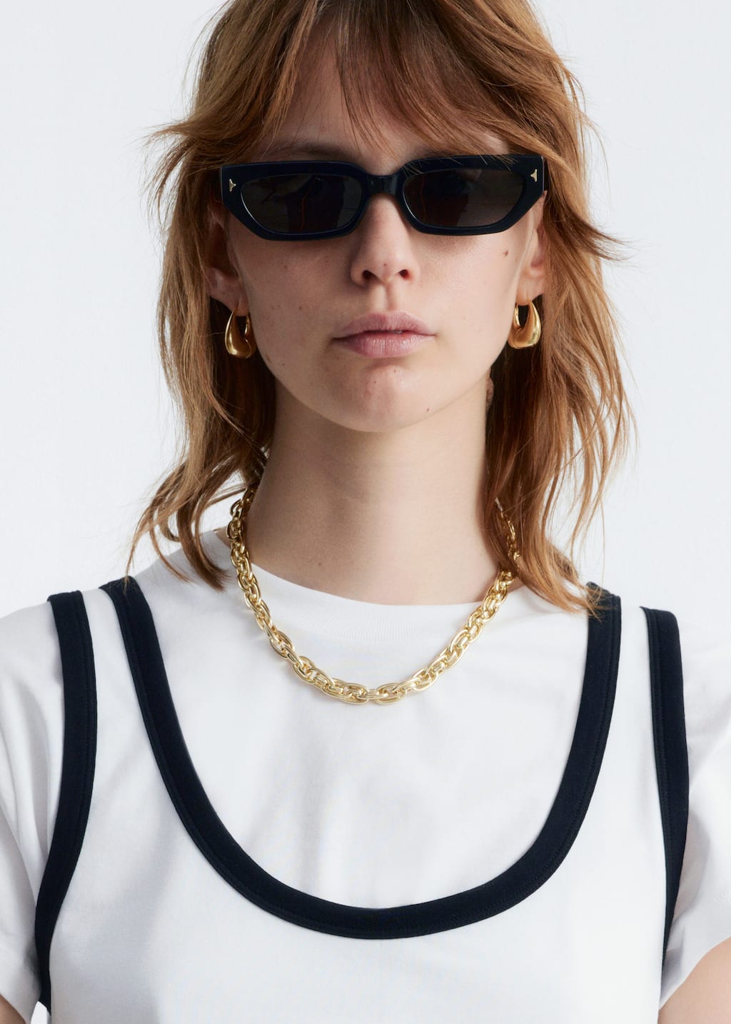 Image of Contrast-Trim Tank Top