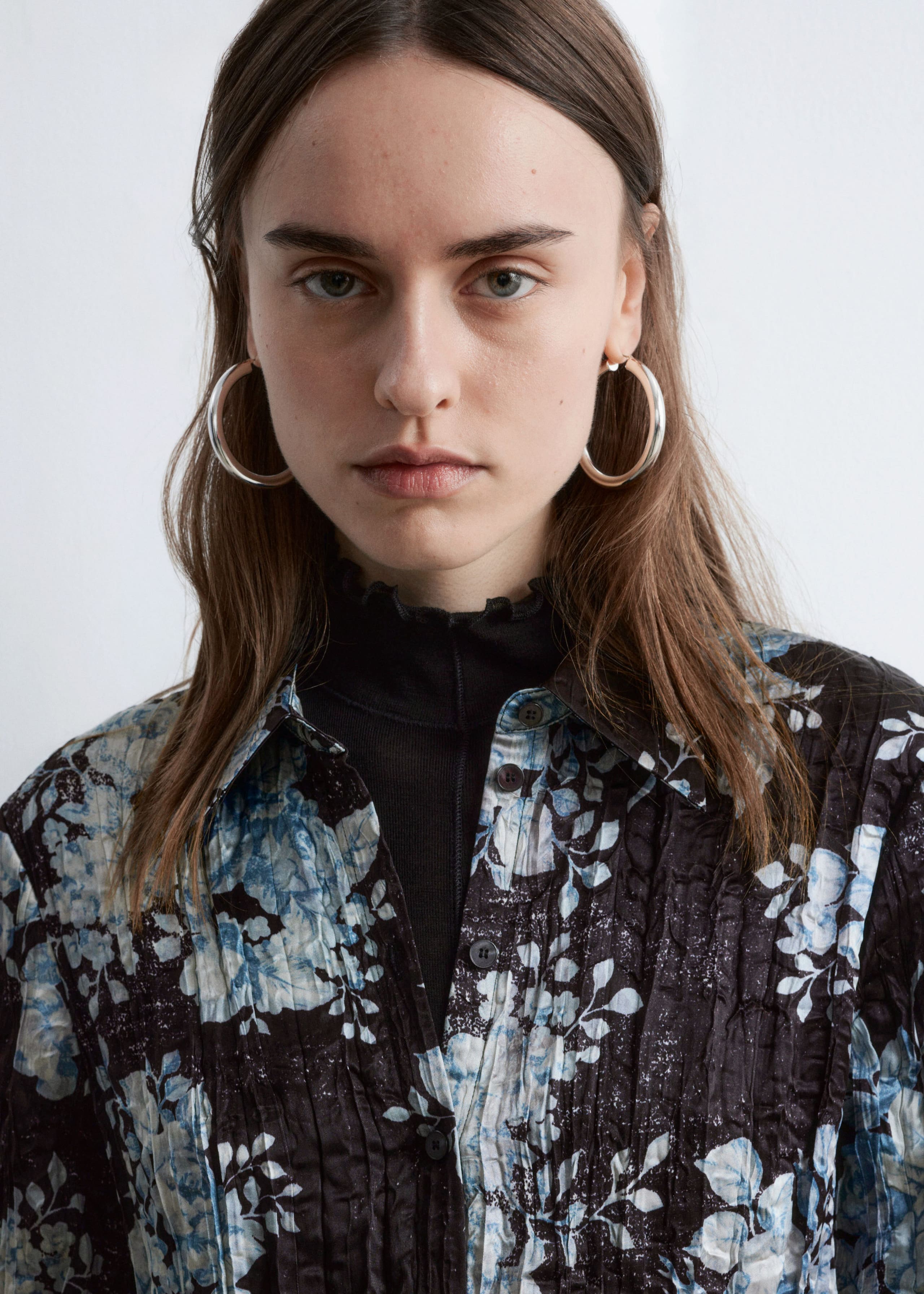 Image of Crêpe Midi Shirt Dress