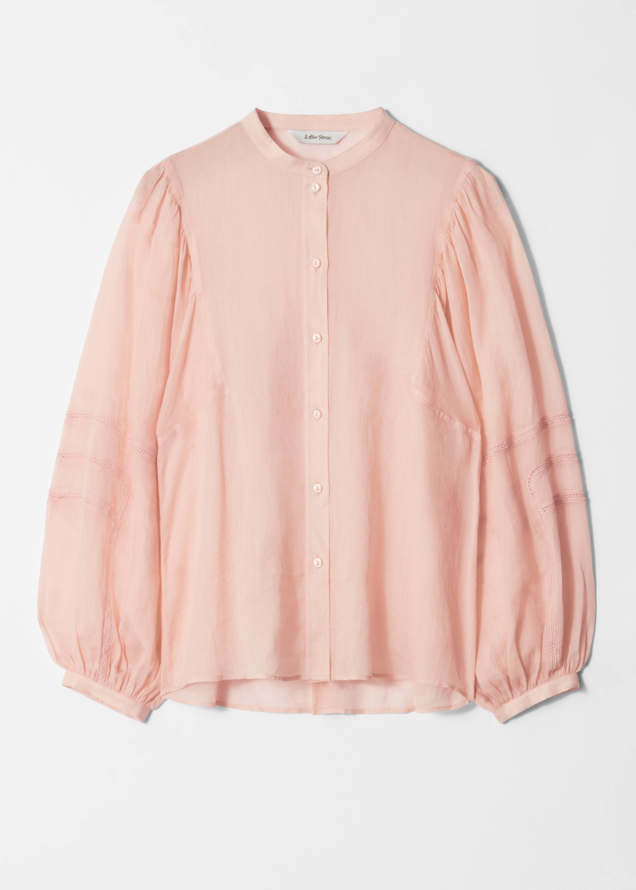 Zobraziť väčší obrázok: Blúzka s objemnými rukávmi - Broskyňová - ŽENY | H&M SK 5