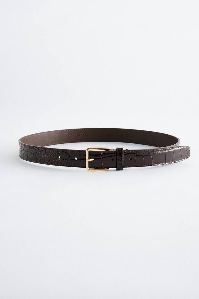 Classic Belt - Dark Brown/Faux Croco/Black - 1