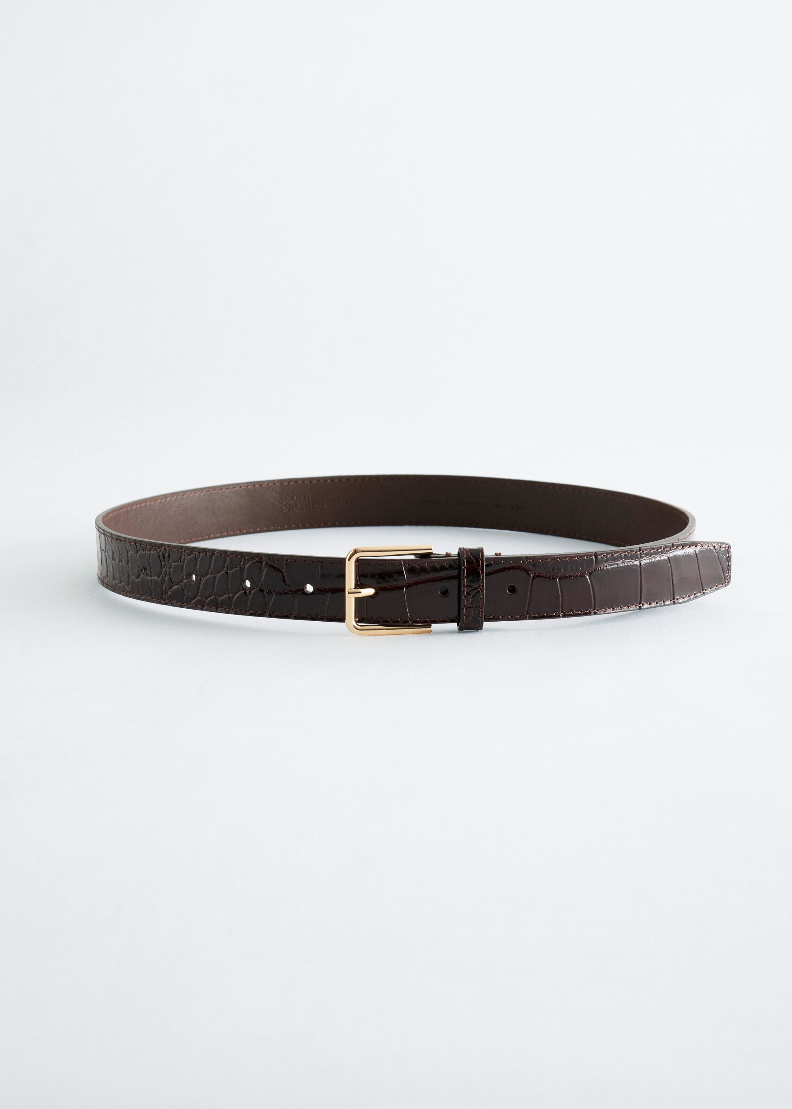 Leren riem - Zwart - Stilleven