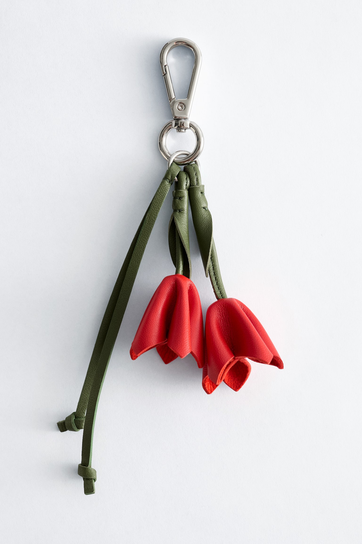 Breloque de sac tulipe - Vert/Rouge/Bleu clair/Bordeaux/Écru/Jaune