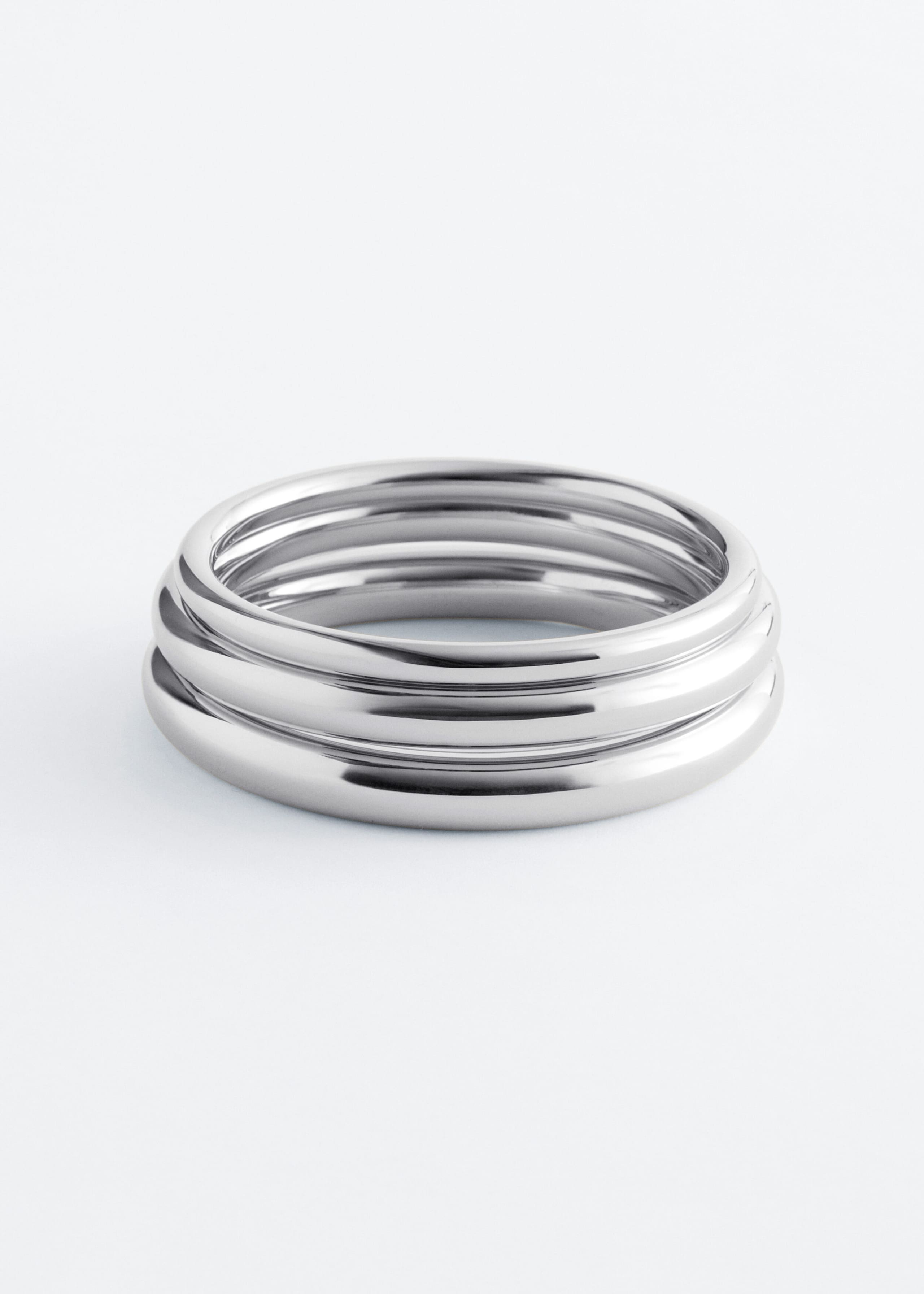 Tubular Bangle Set - Silver - Still Life