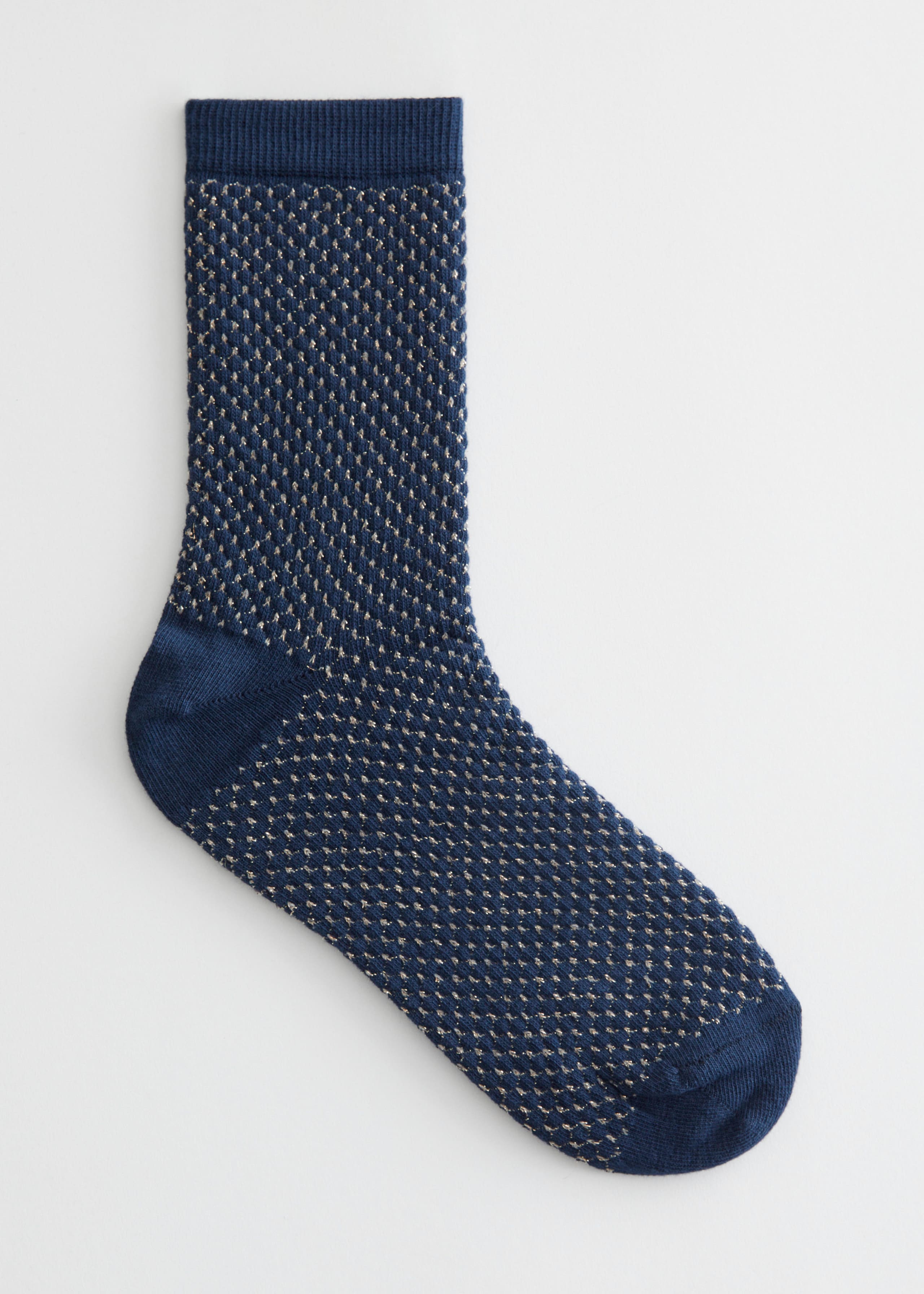 Calcetines con purpurina y diseño de panal - Verde oscuro - Bodegón