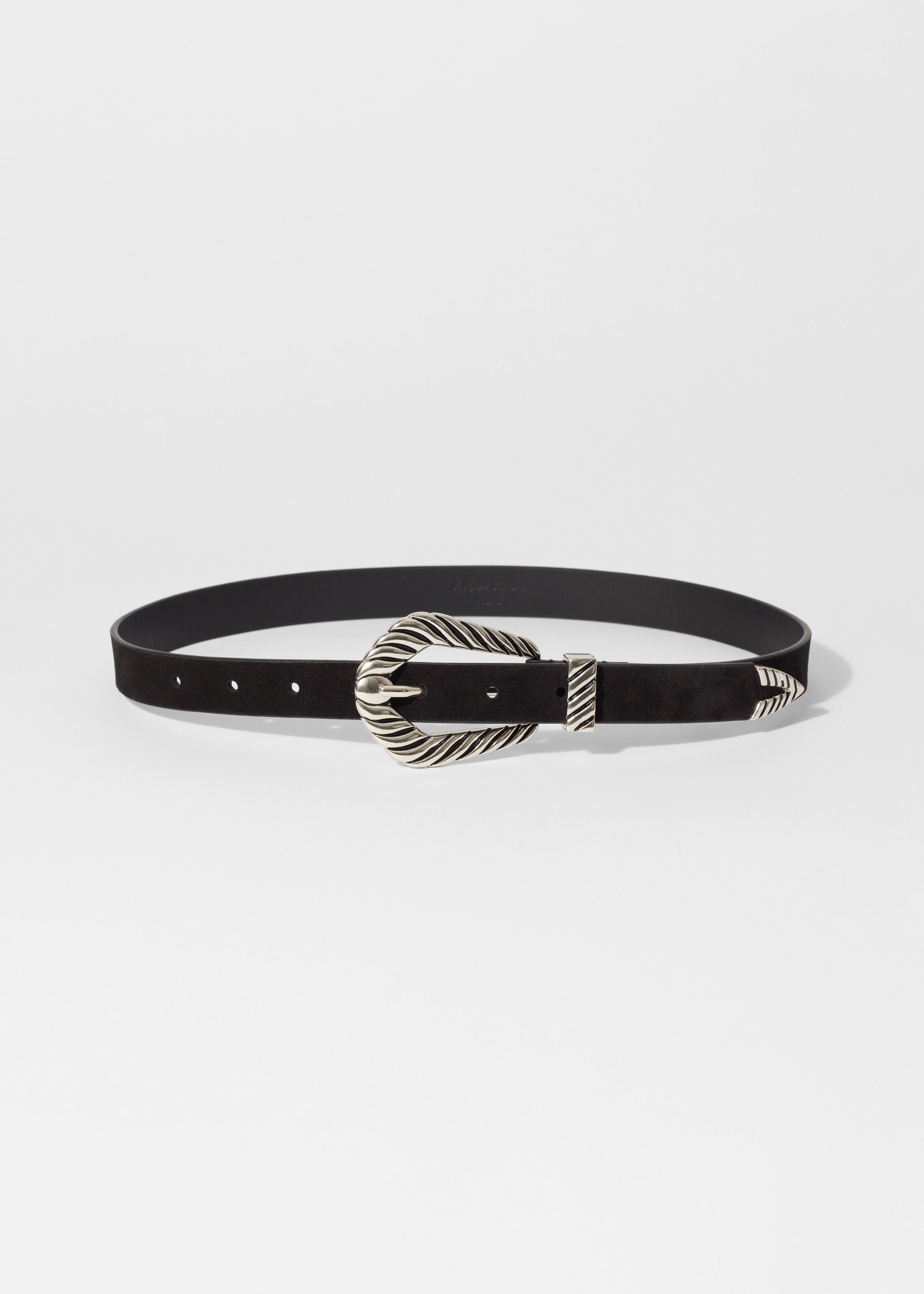 Westernový semišový pásek - Black