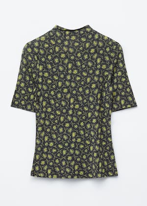 Black/Green Floral print