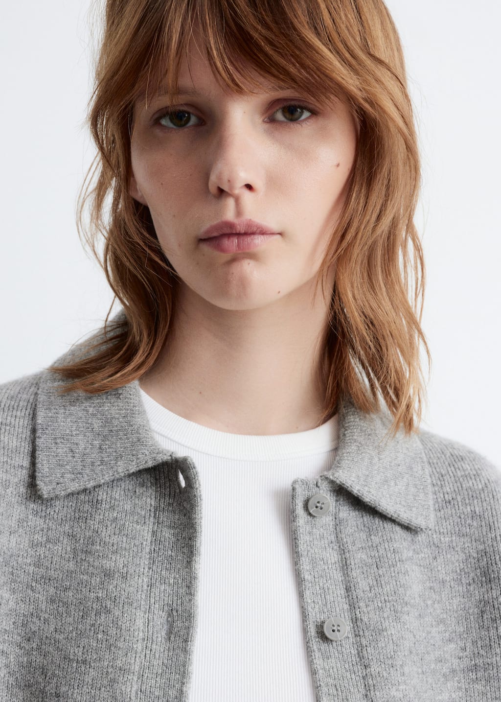 Image of Short-Sleeve Merino-Blend Cardigan