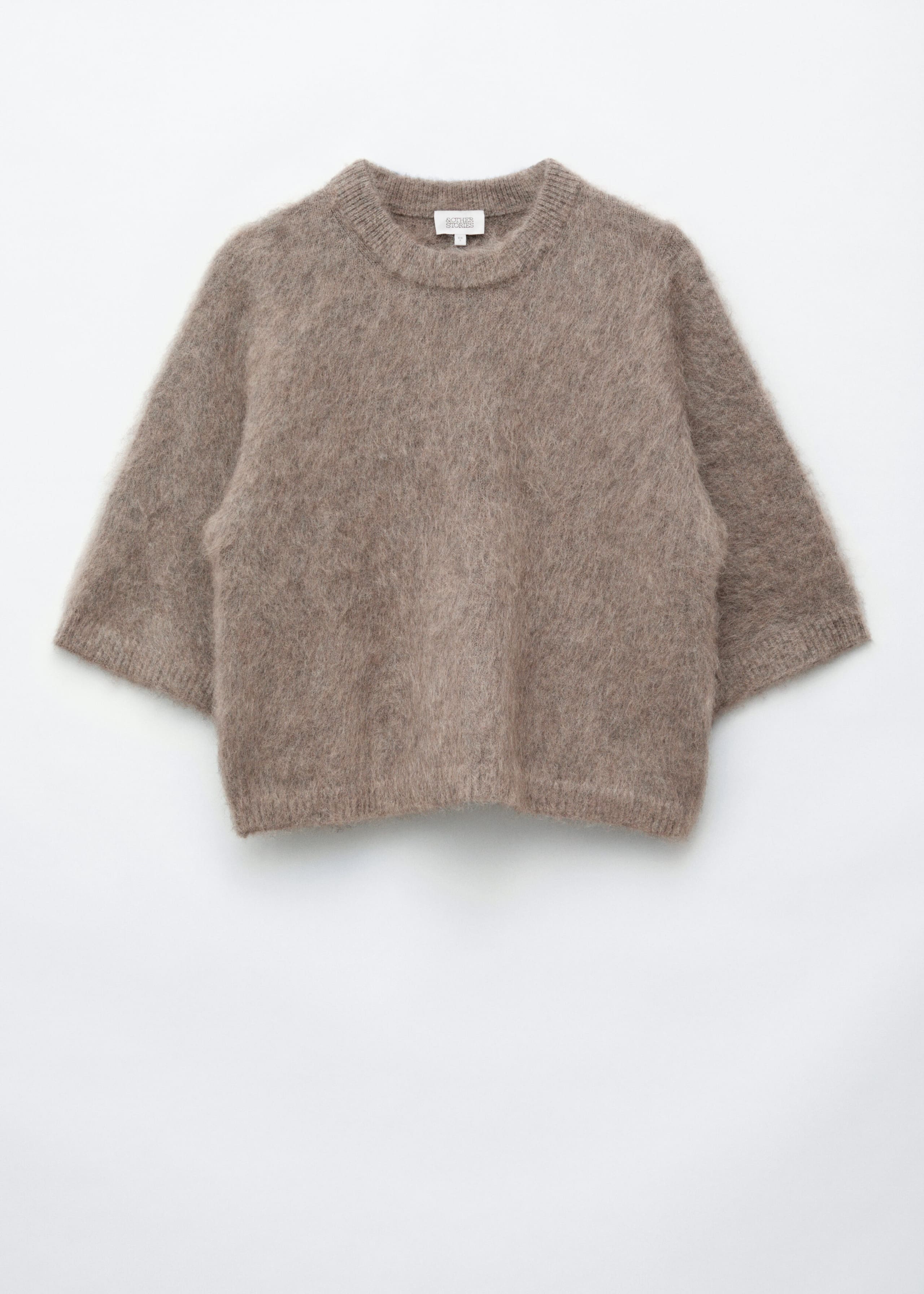 Mohair-Blend Knitted T-shirt - Brown - Still Life