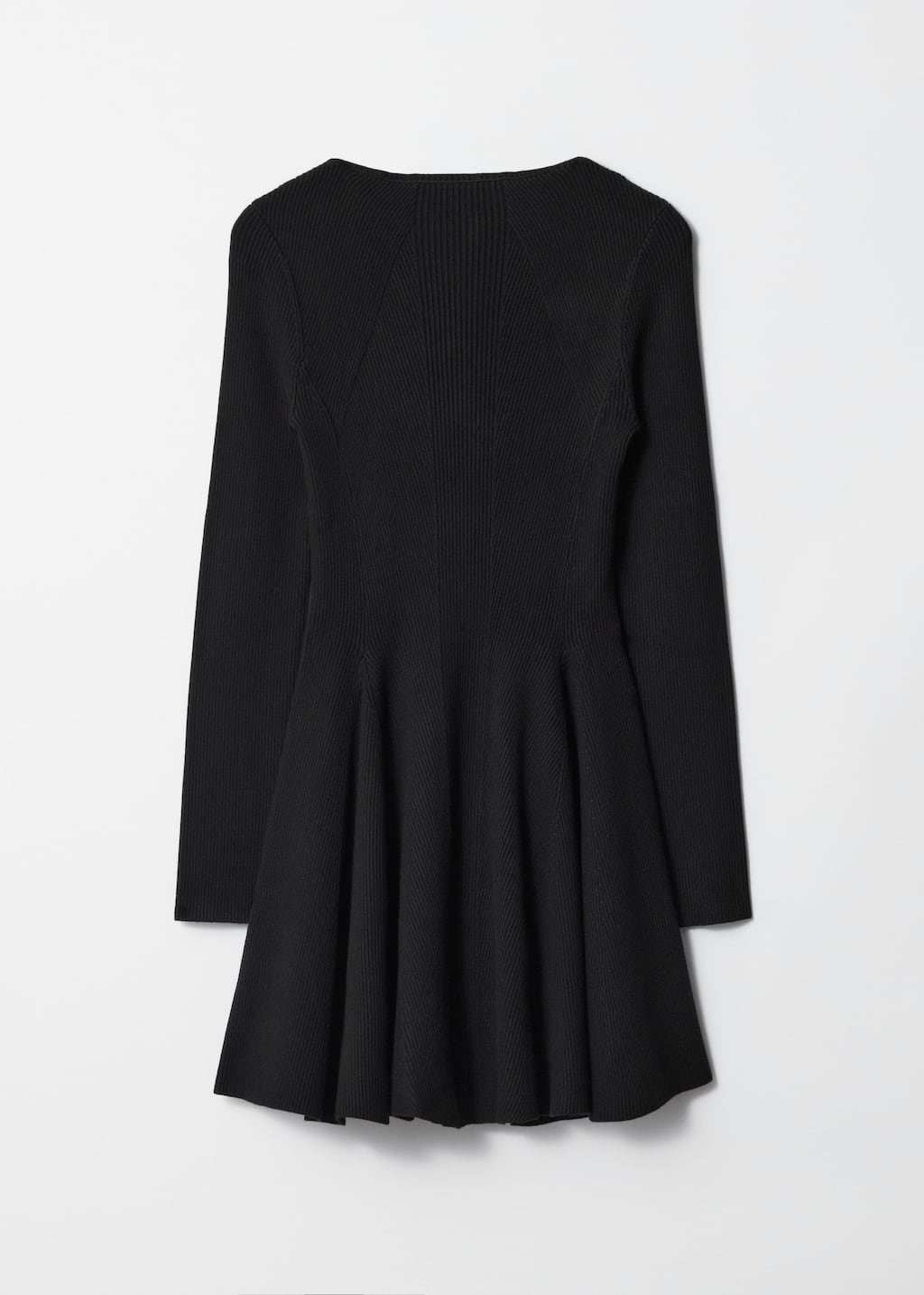Image of Robe courte en maille côtelée