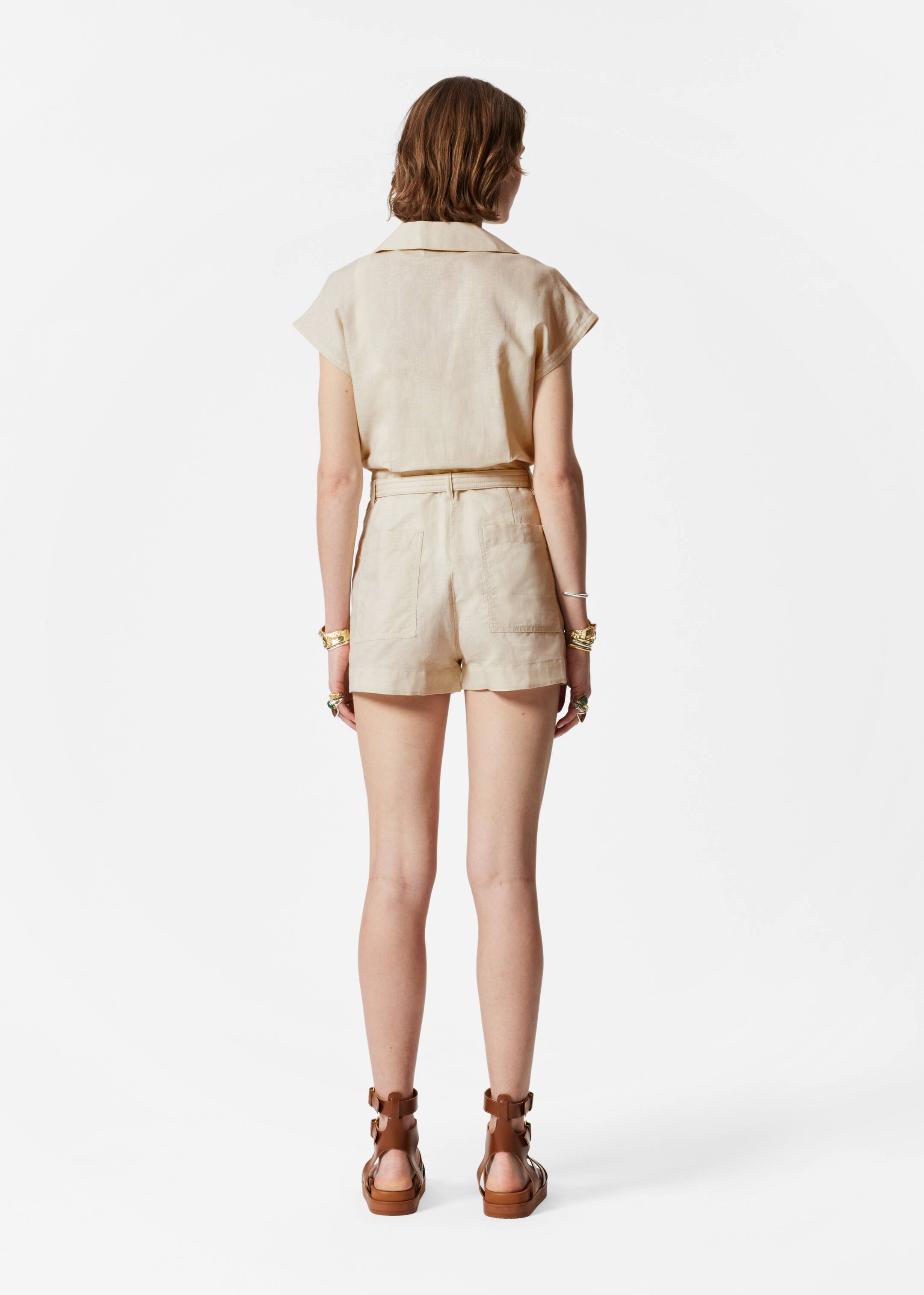 Visualizza immagine più grande: Tuta corta in stile utility - Beige - DONNA | H&M IT 4