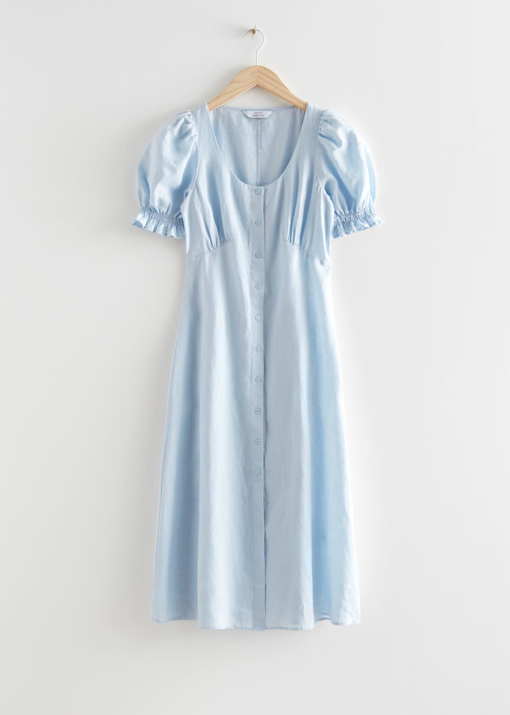 Button Up Midi Dress - Black - Bodegón
