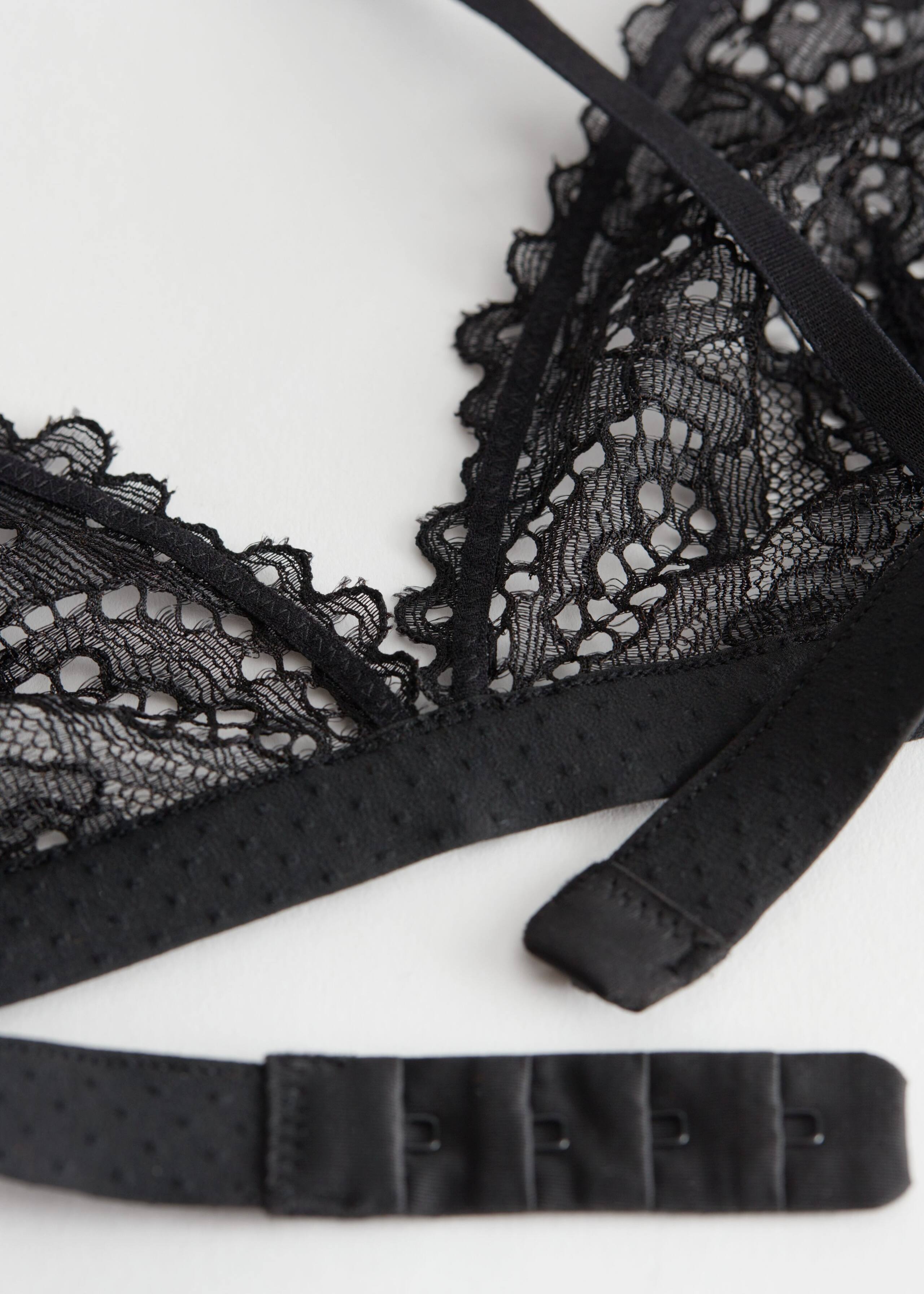 Floral Lace Soft Triangle Bra - {{variantName}} - Descriptive Detail