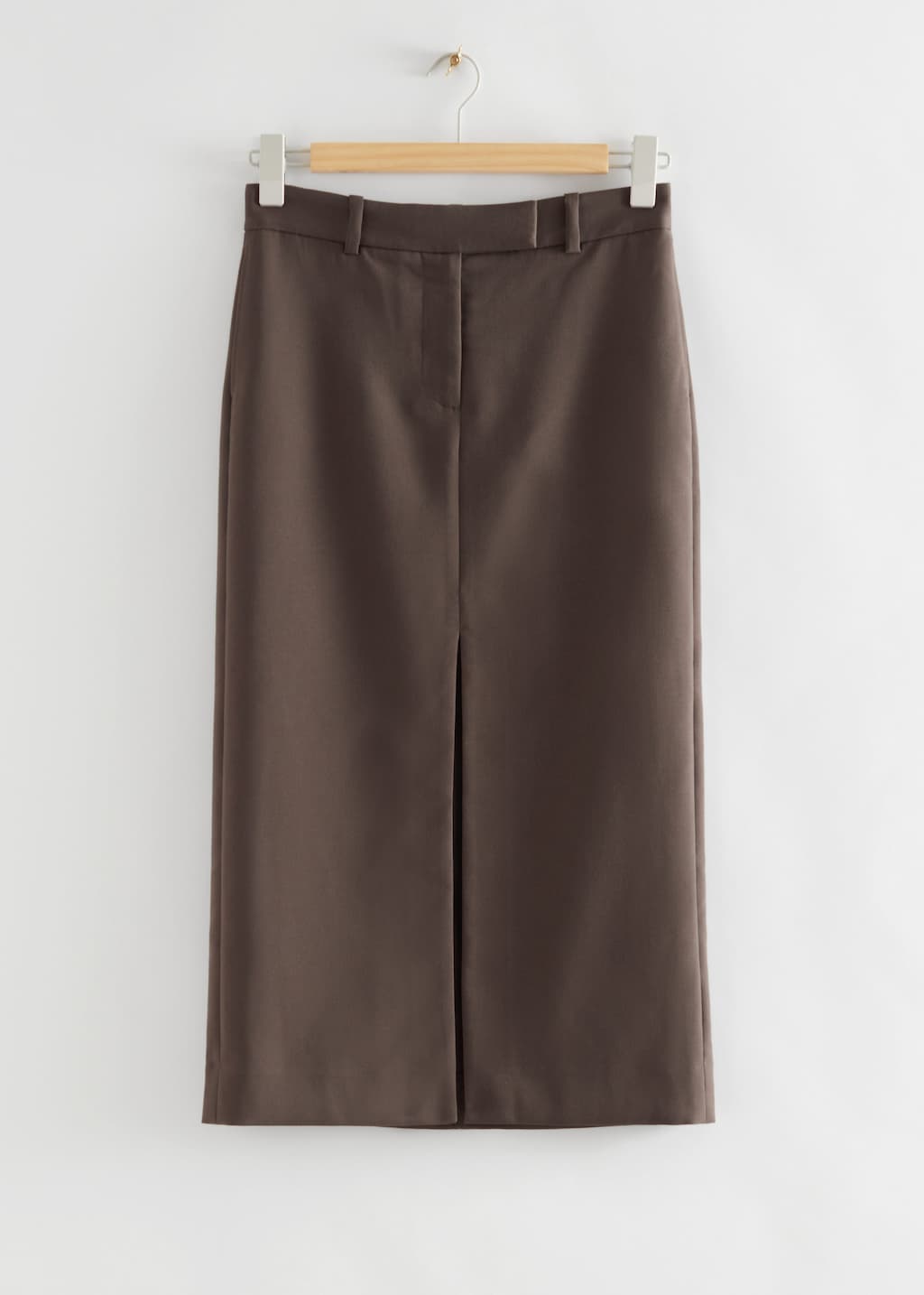 StraightFittedMidiSkirt - Brown - Bodegón