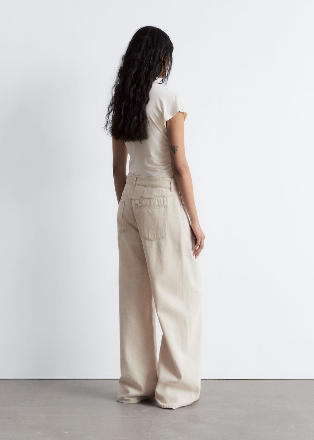 Ruche Gold-Buckle Top - White - Lookbook