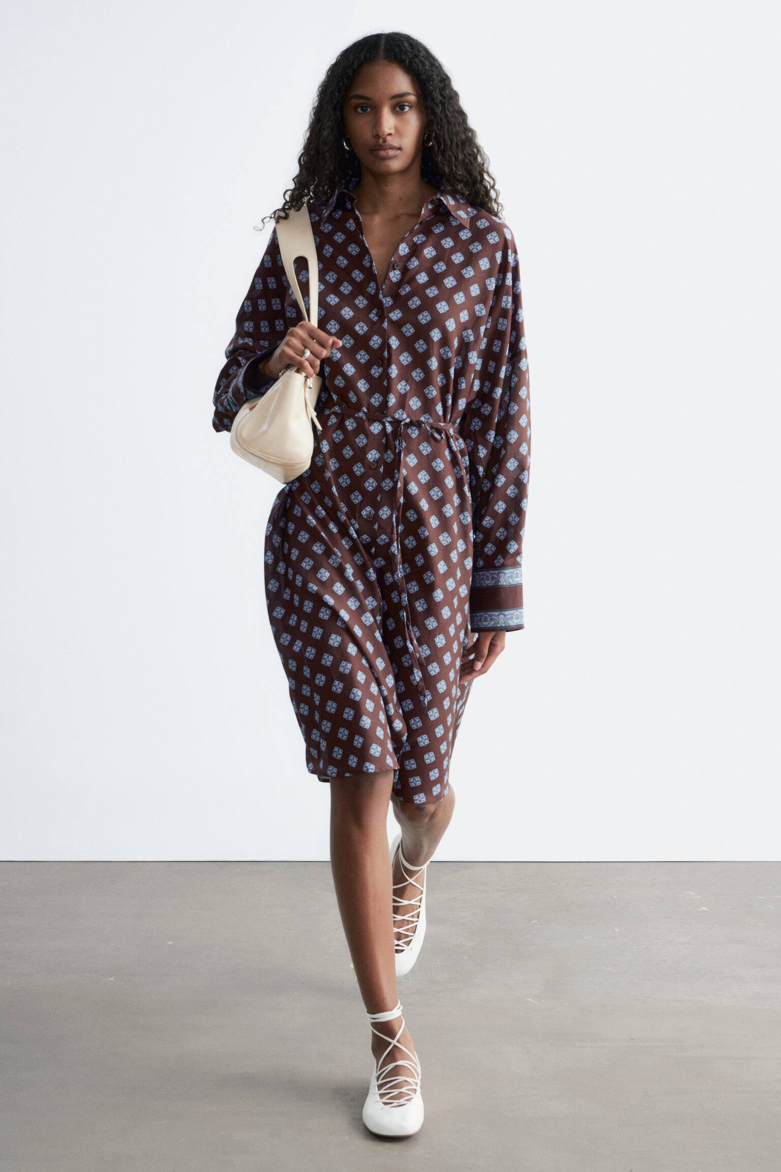 Printed Silk-Cotton Midi Dress - 6