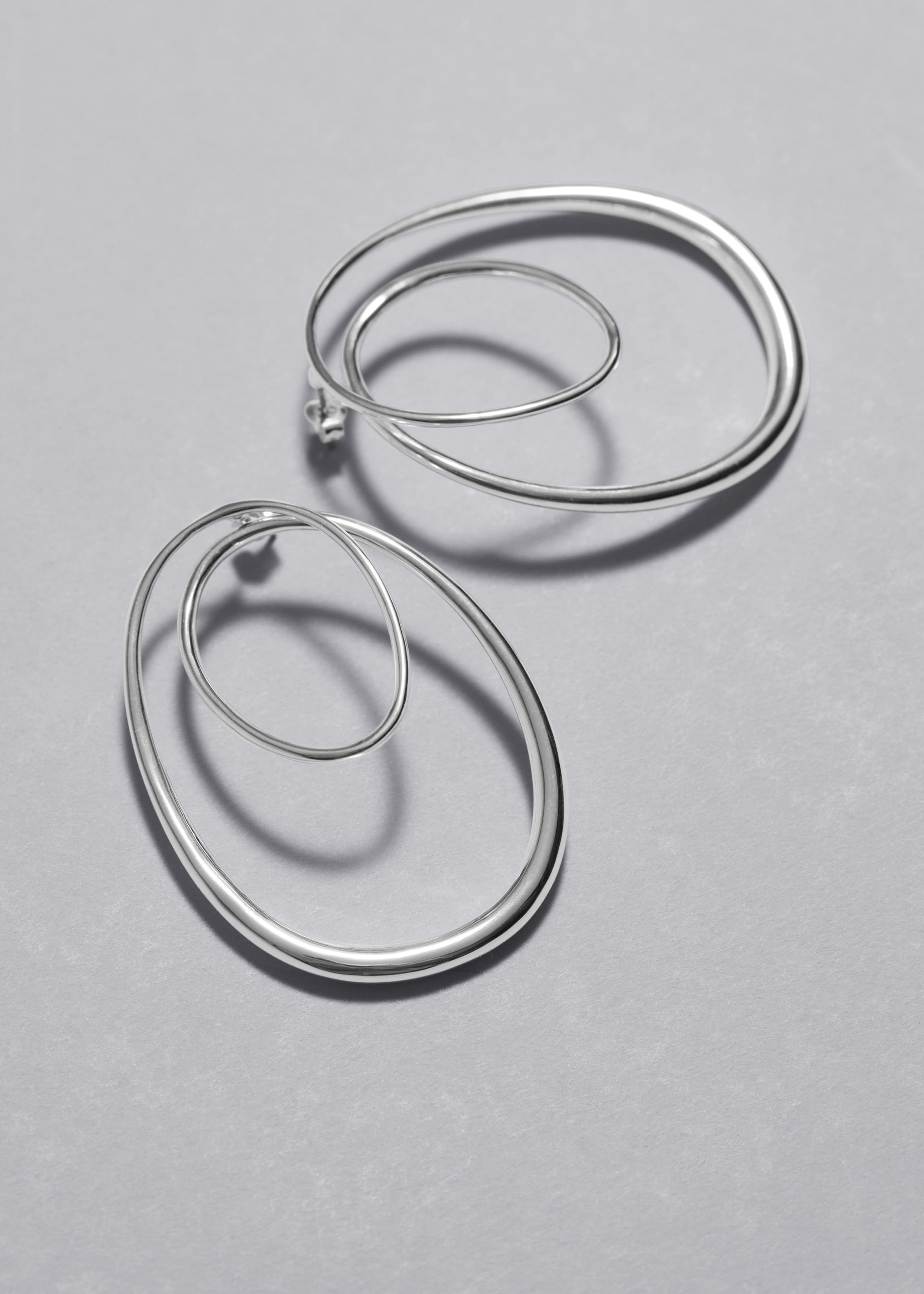 Sculptural Swirl Earrings - Silver - Still Life