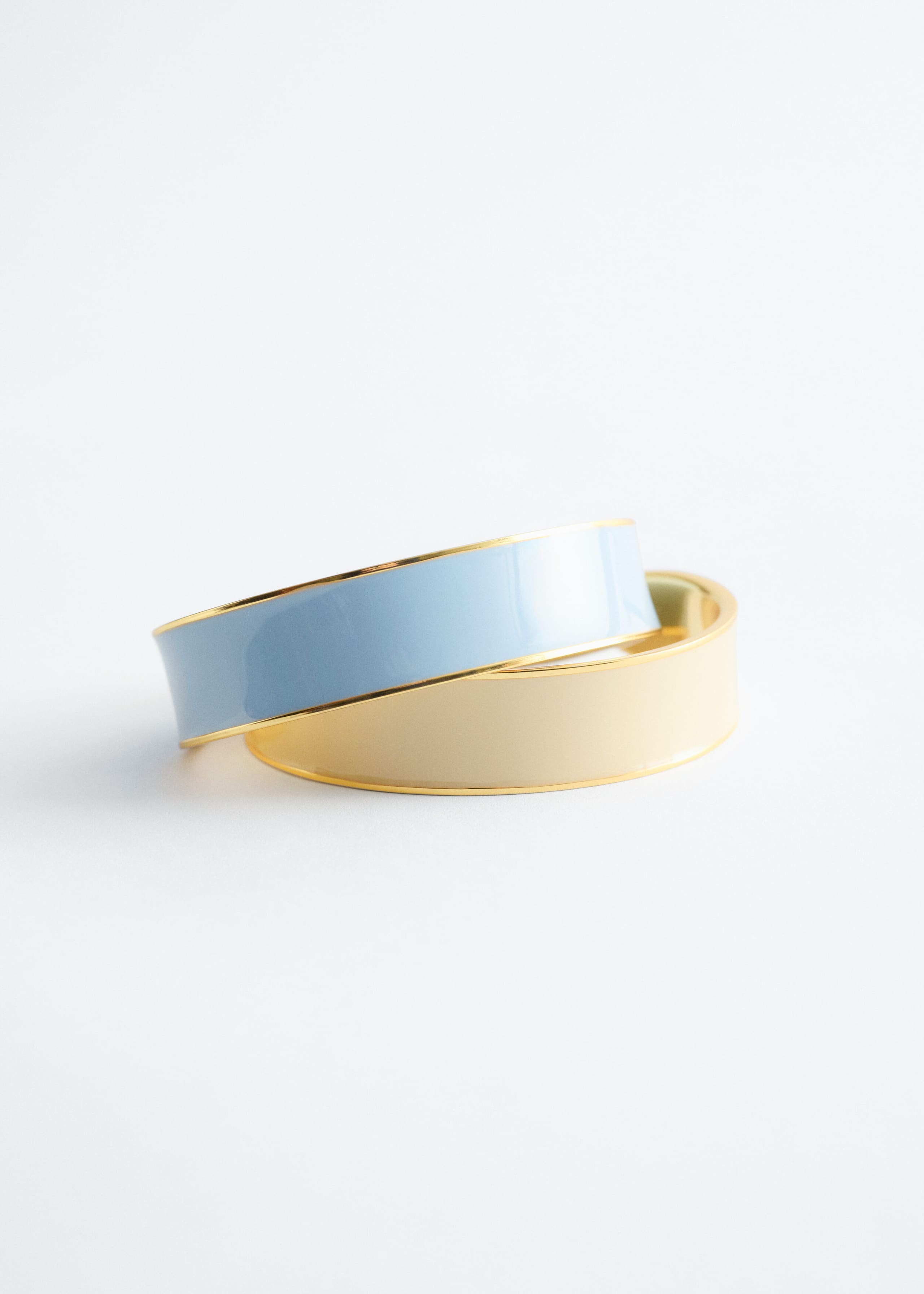 Bracelet manchette bicolore - Vert kaki/Doré - Still Life