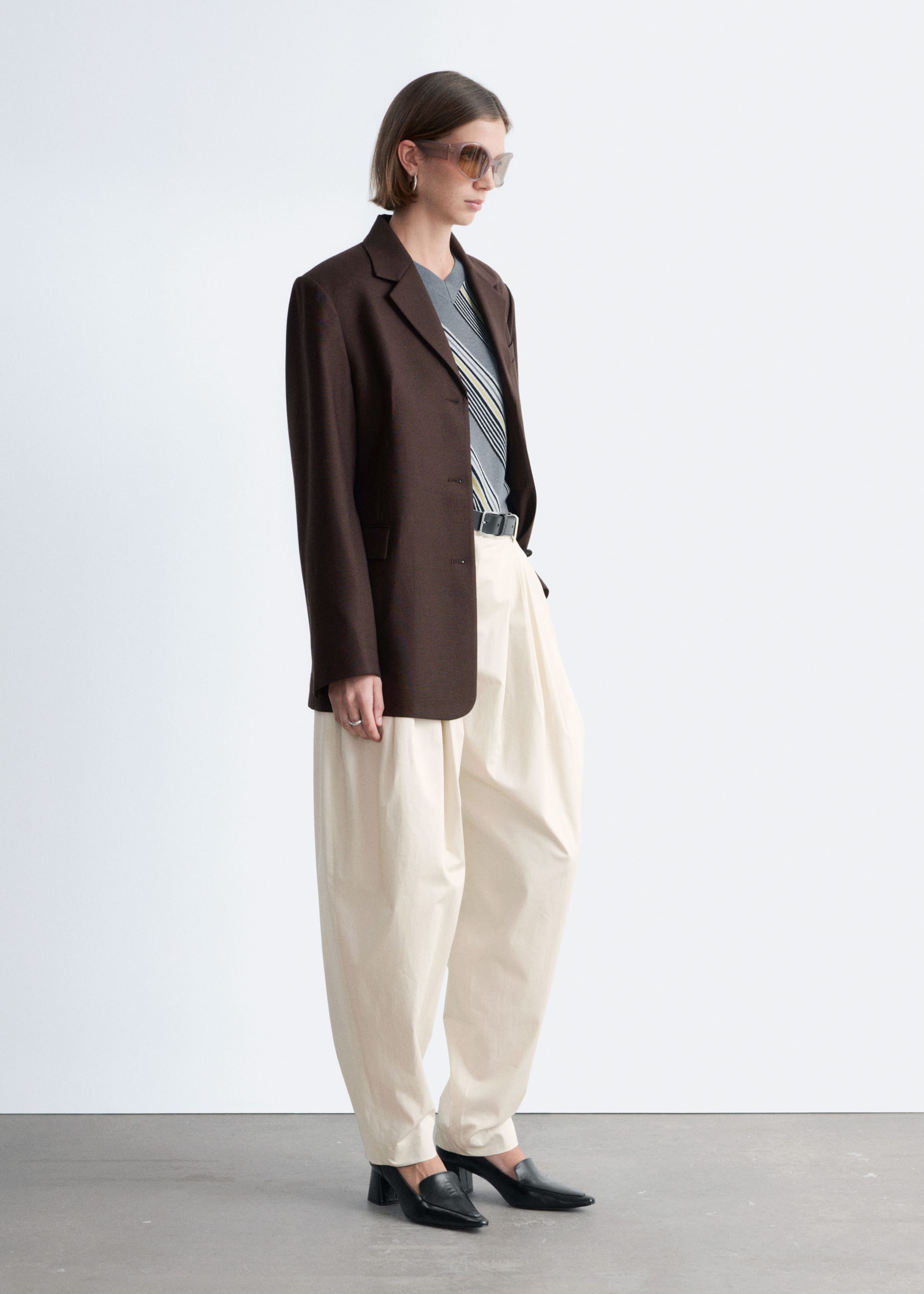 Tapered Blazer - Mole - Lookbook