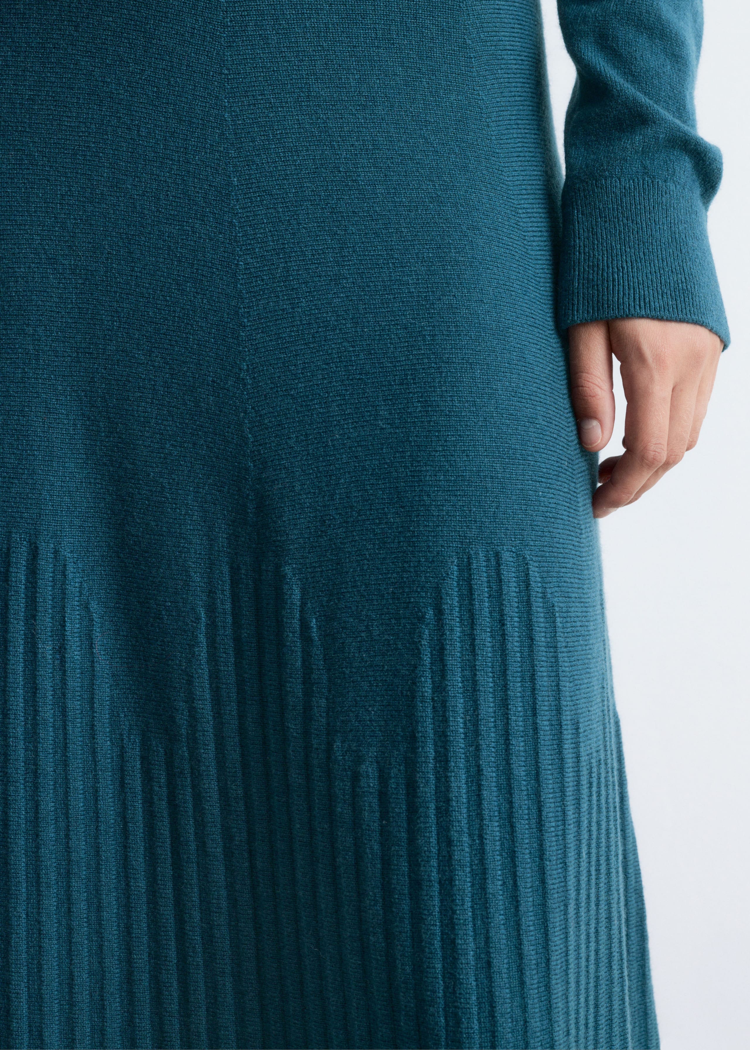 Image of Merino-Wool Turtleneck Maxi Dress