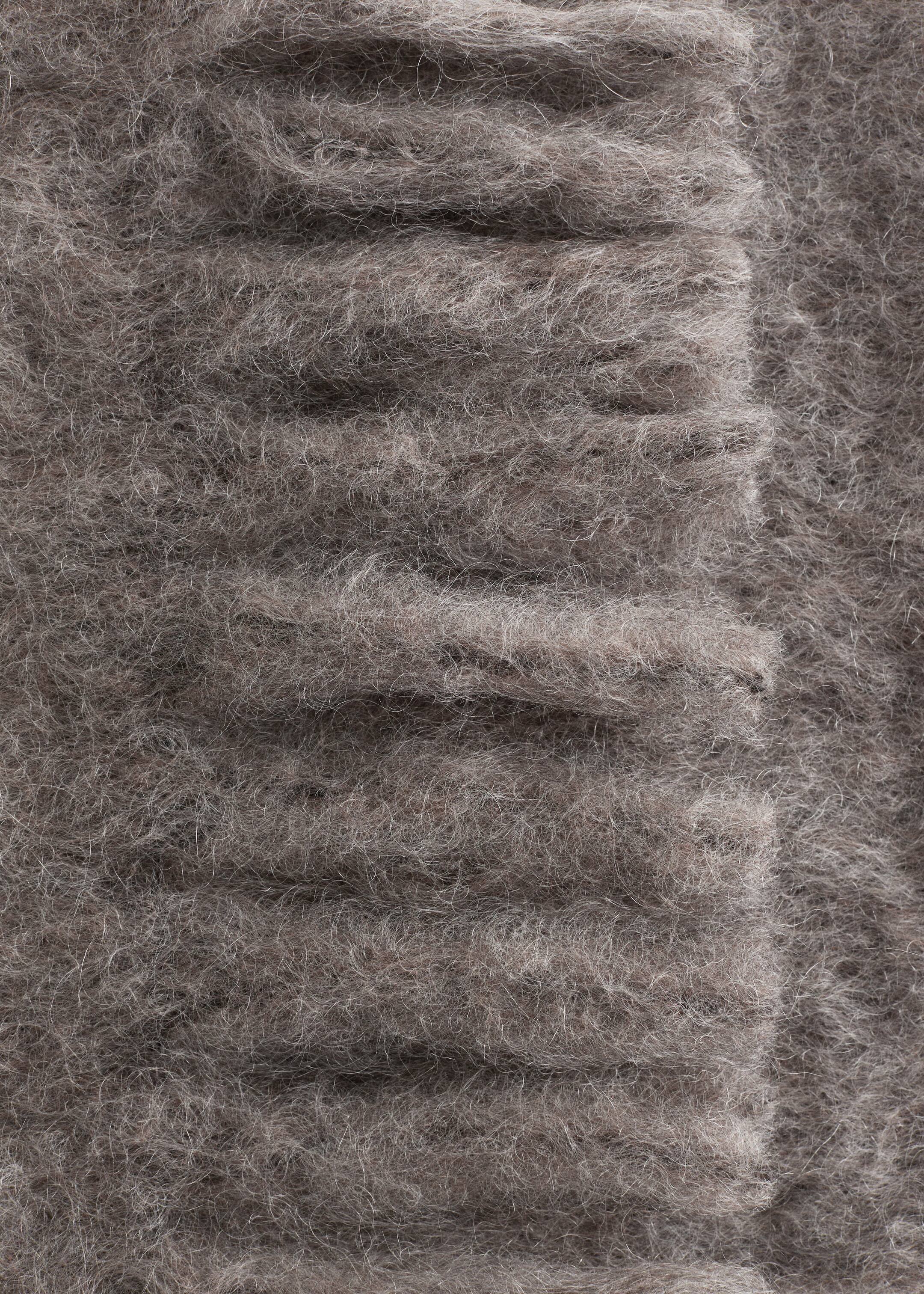 Näytä suurempi kuva: Suuri mohairsekoitehuivi - Meleerattu greige - NAISET | H&M FI 4