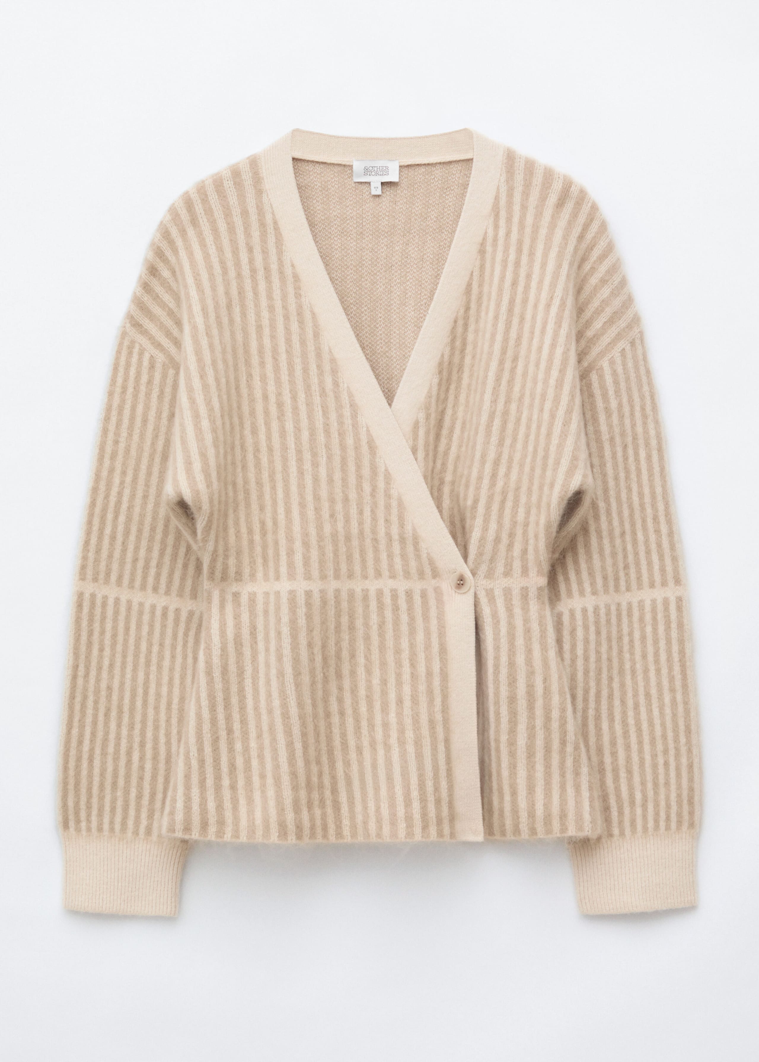 Wikkelvest van een mohairmix - Beige - Lookbook