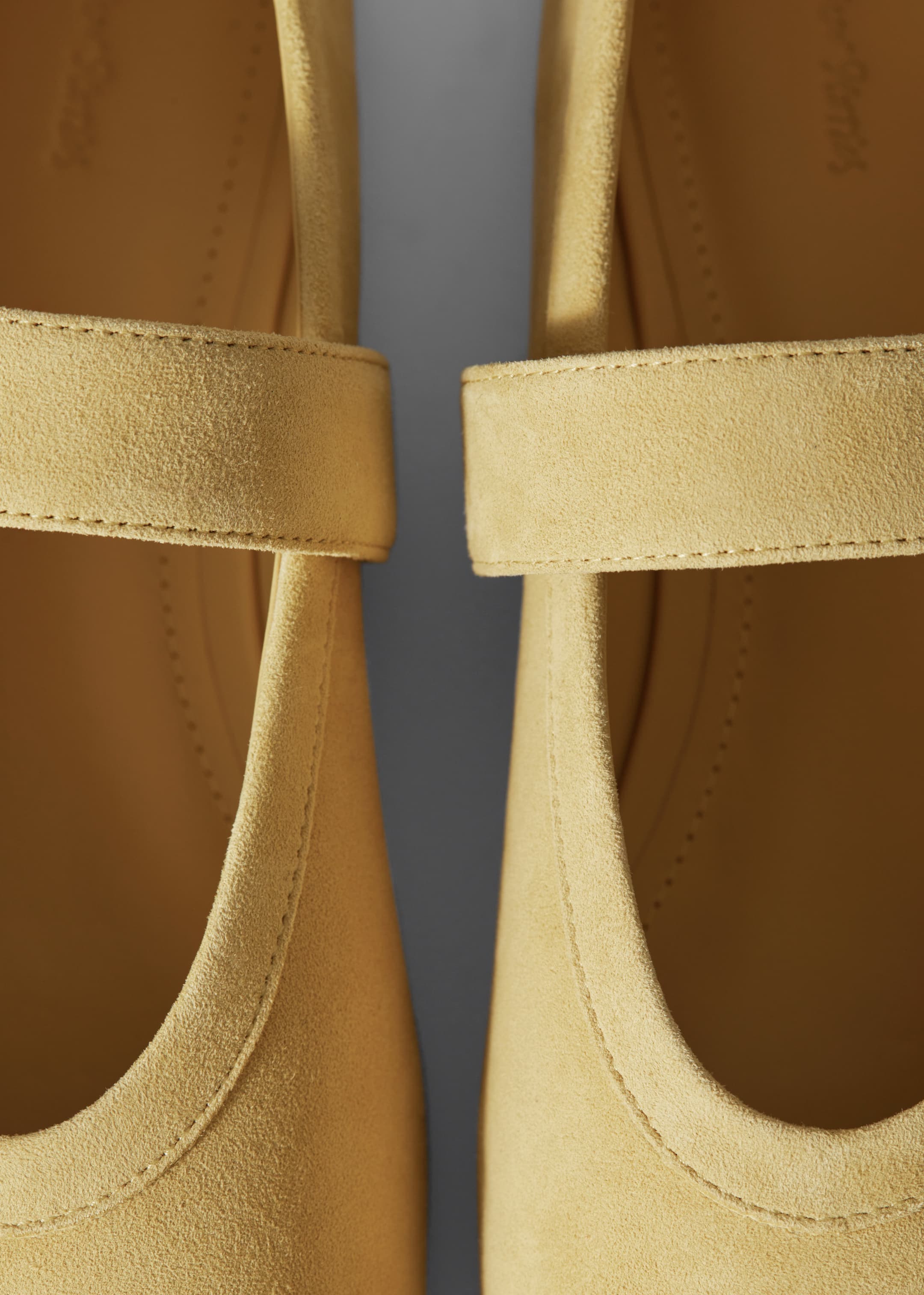View larger image: Mary-Jane Ballet Flats - Yellow suede - Ladies | H&M GB 5