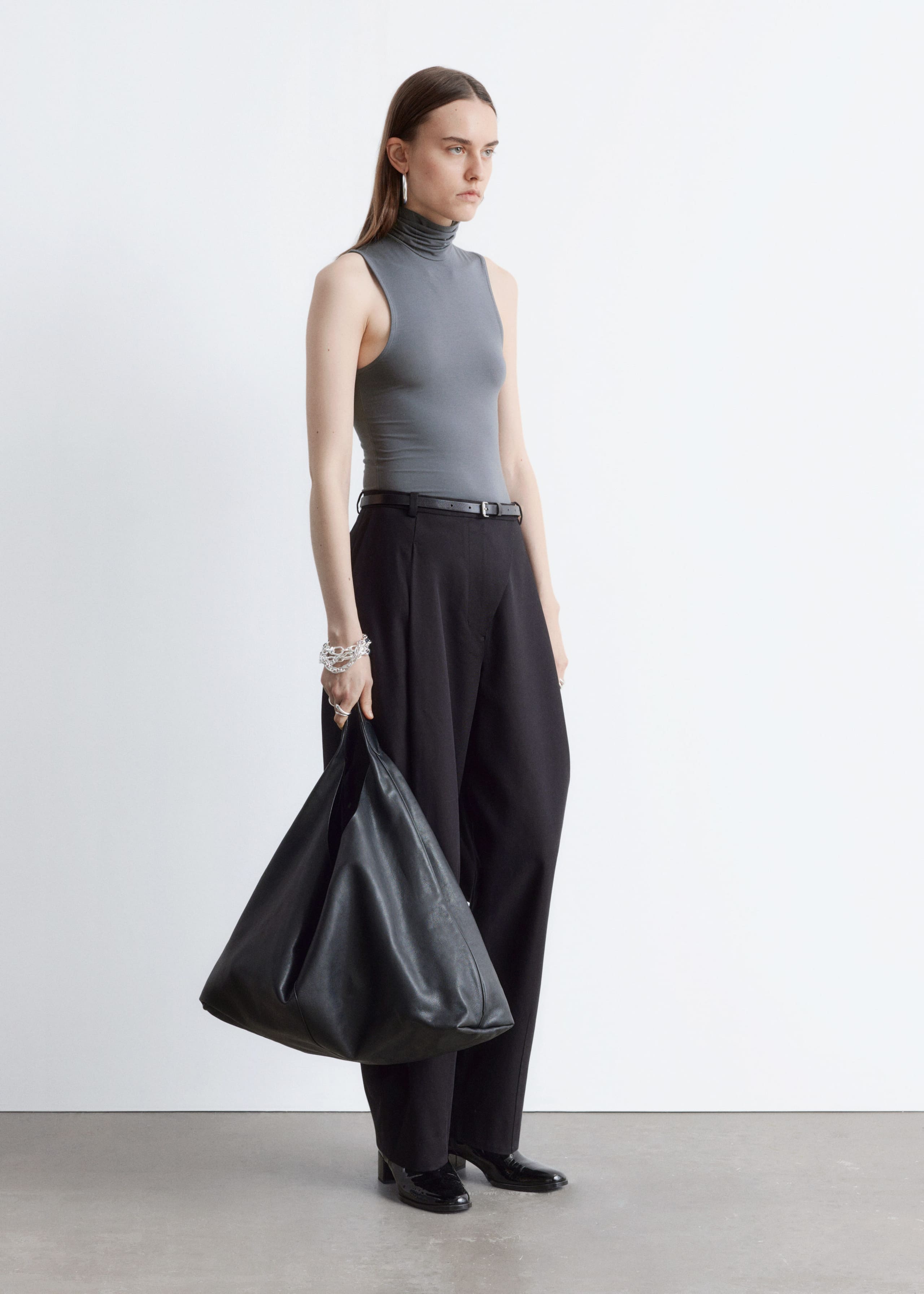 Image of Sleeveless Turtleneck Top