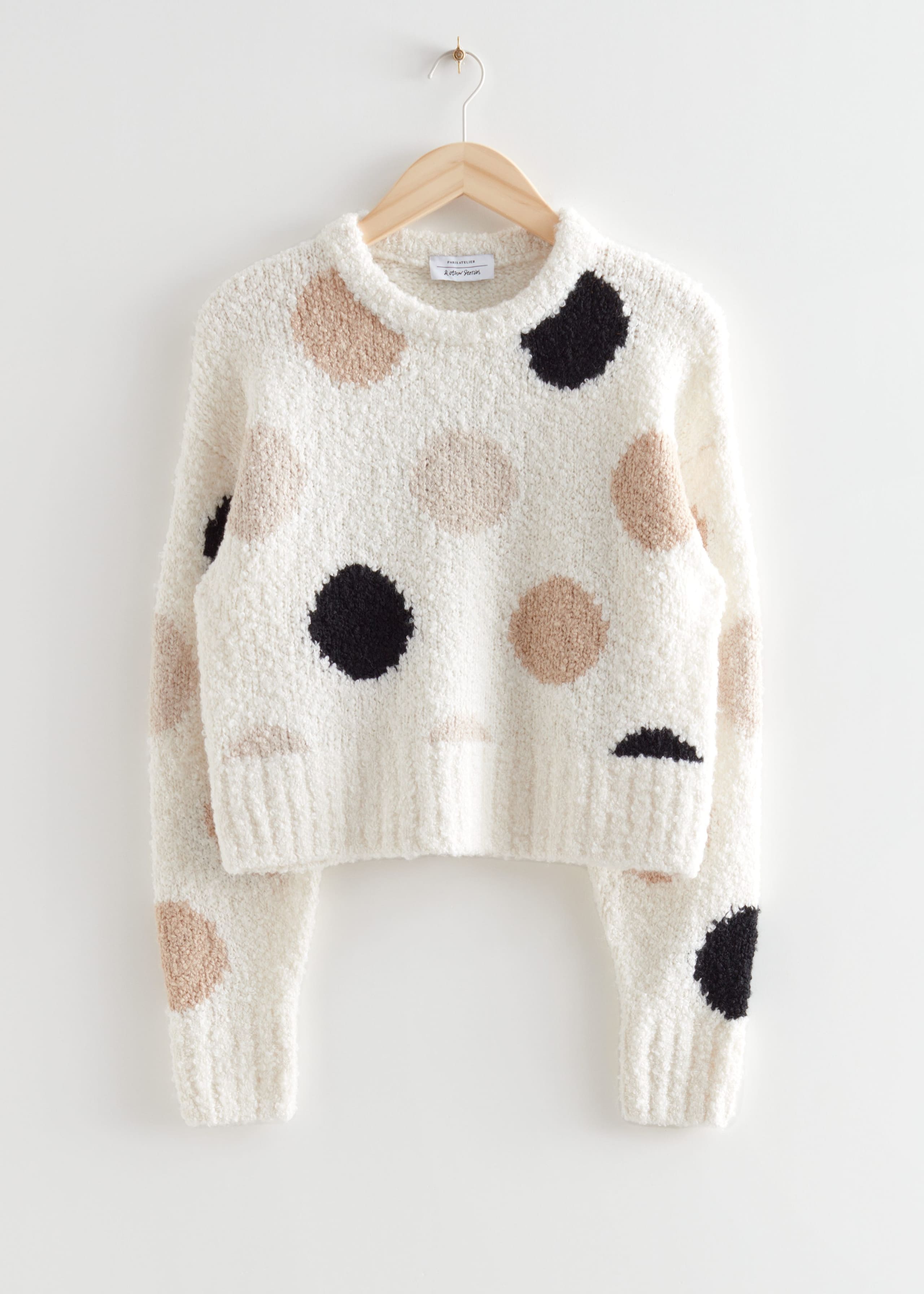 PolkaDotJacquardKnitJumper - Green/White - Bodegón