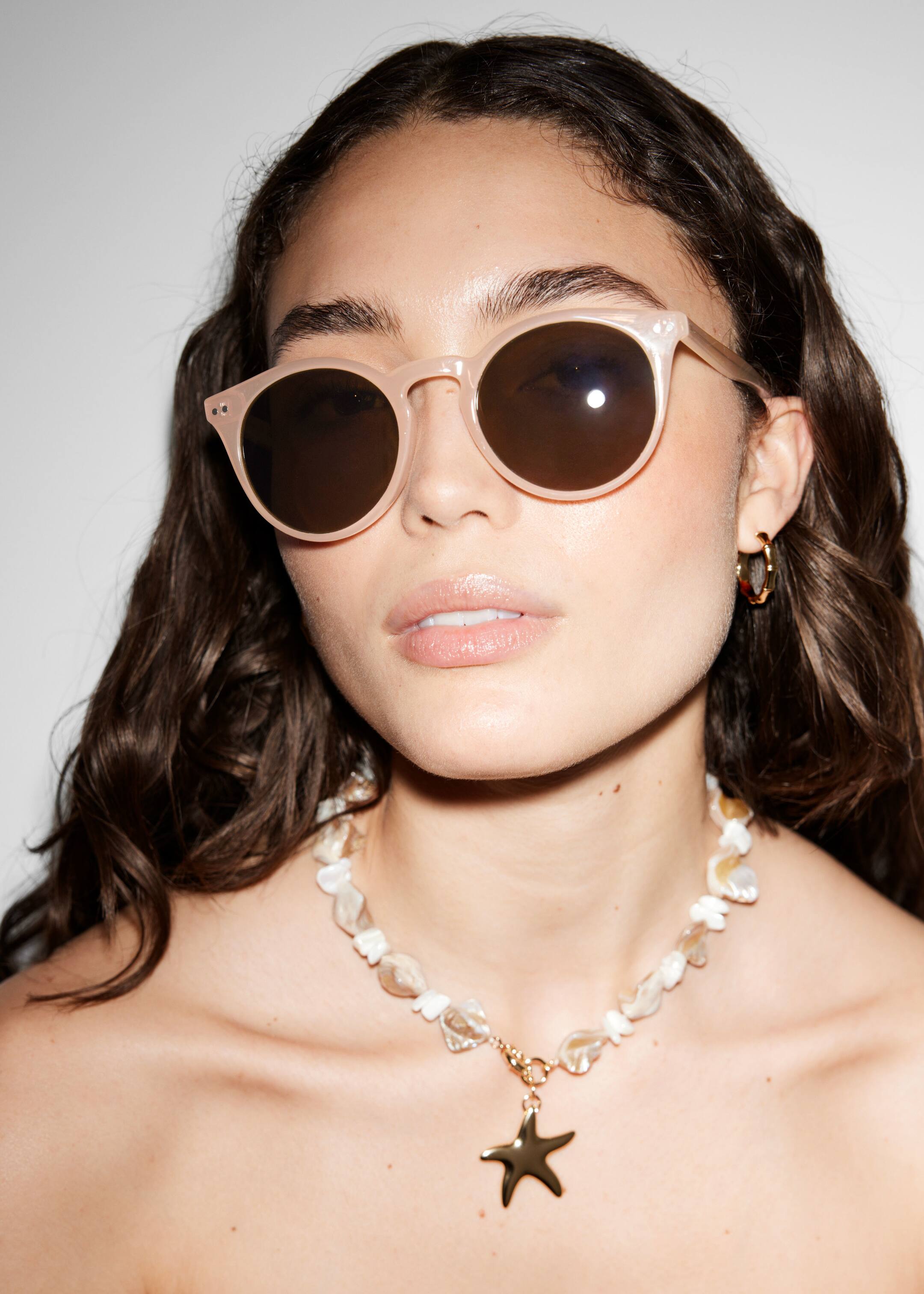 Zobacz większy obraz: Klasyczne okrągłe okulary przeciwsłoneczne - Różowy - ONA | H&M PL 1