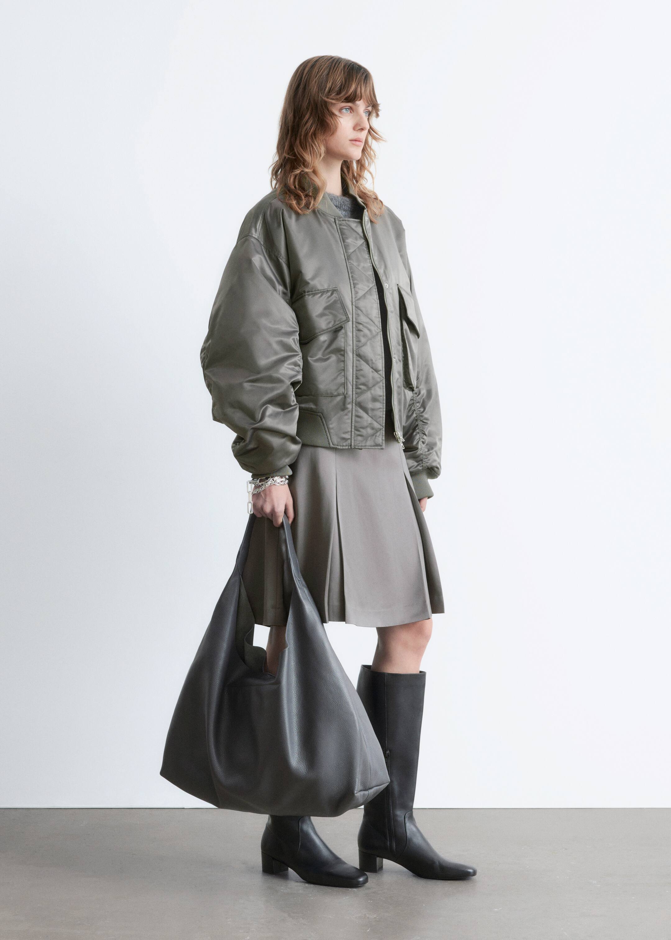 Nagyobb kép megtekintése: Padded Bomber Jacket - Dark grey - NŐI | H&M HU 4