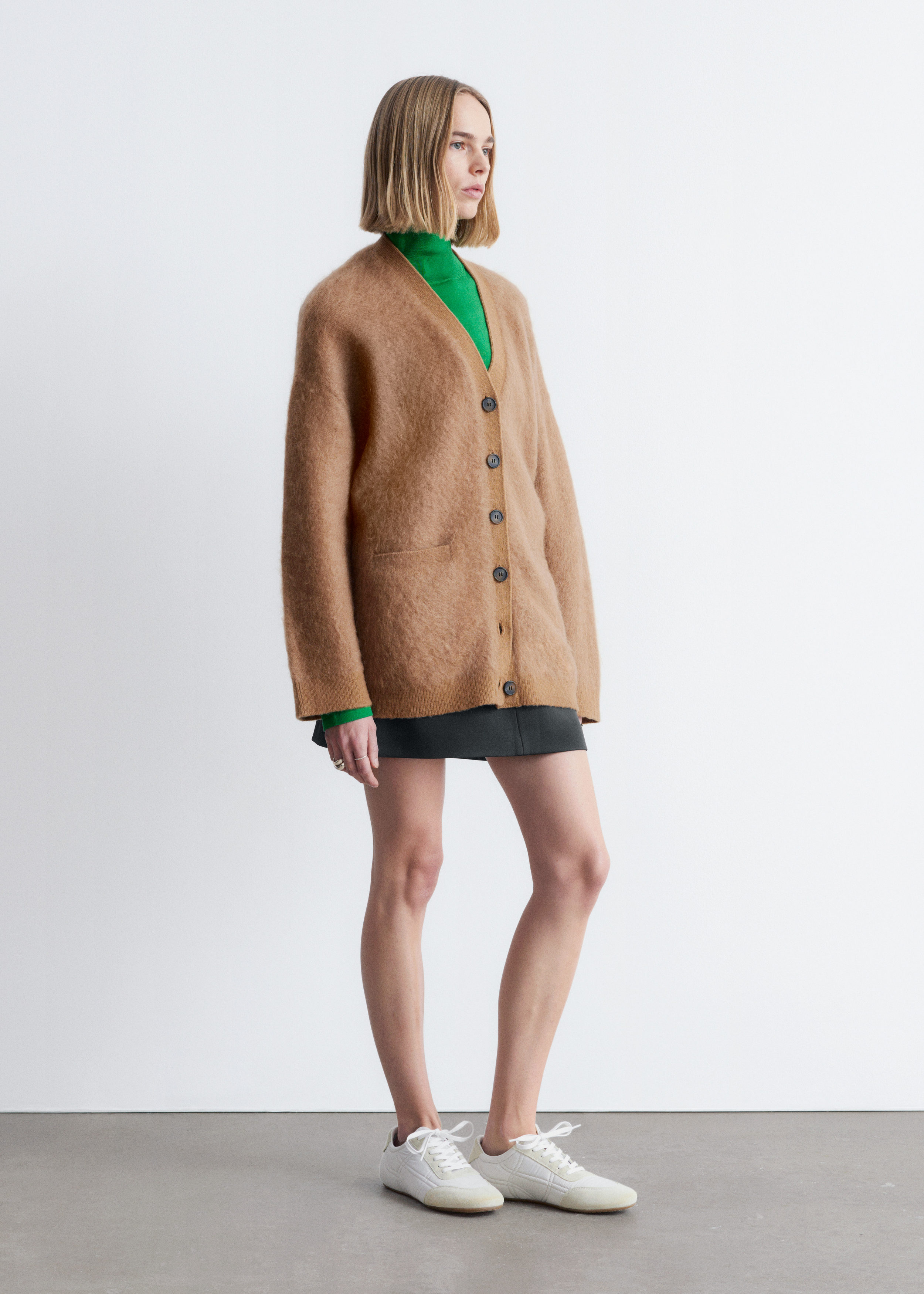 カーディガン volume mohair cardigan/pink brown(unisex Mohair Cardigan - Pink – DOT AMSTERDAM