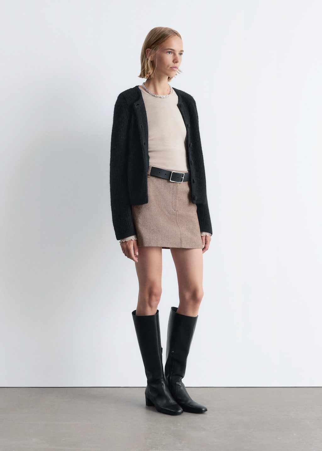 Image of Rib-Knit Cardigan