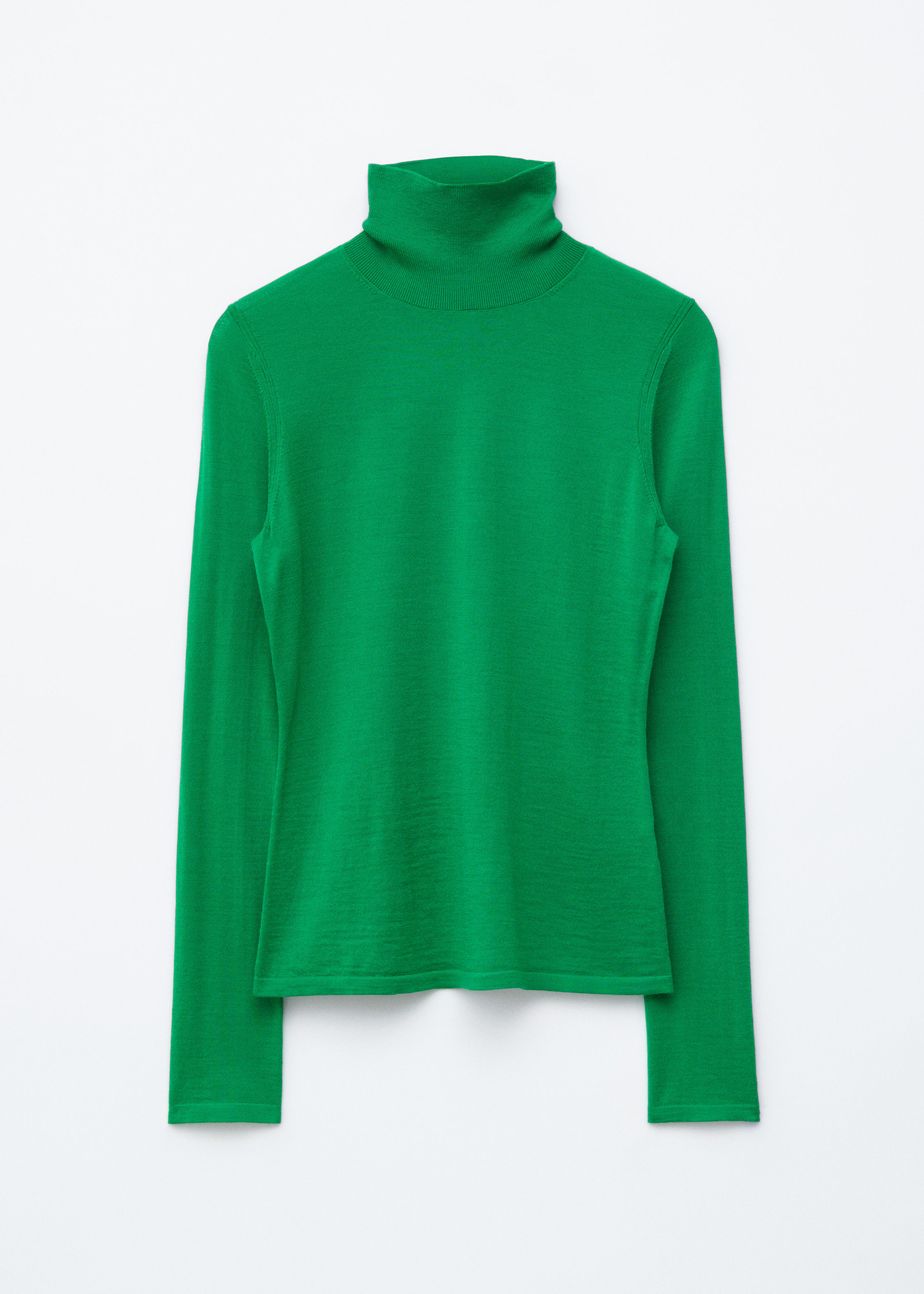 Merino Wool Polo Neck Top