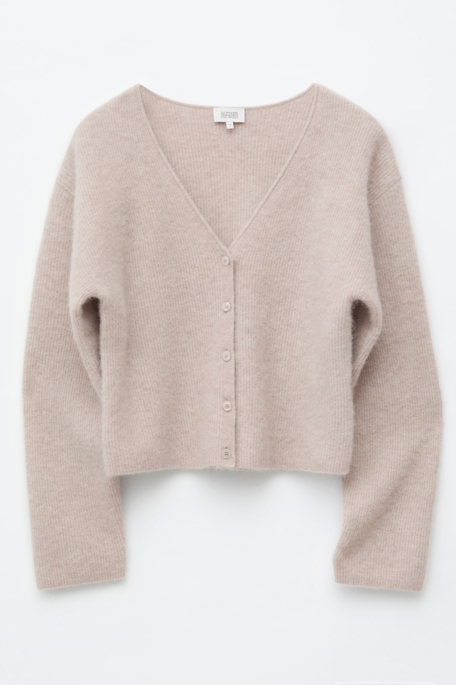 Cárdigan de mezcla de alpaca - Beige claro/Turquesa claro - 1