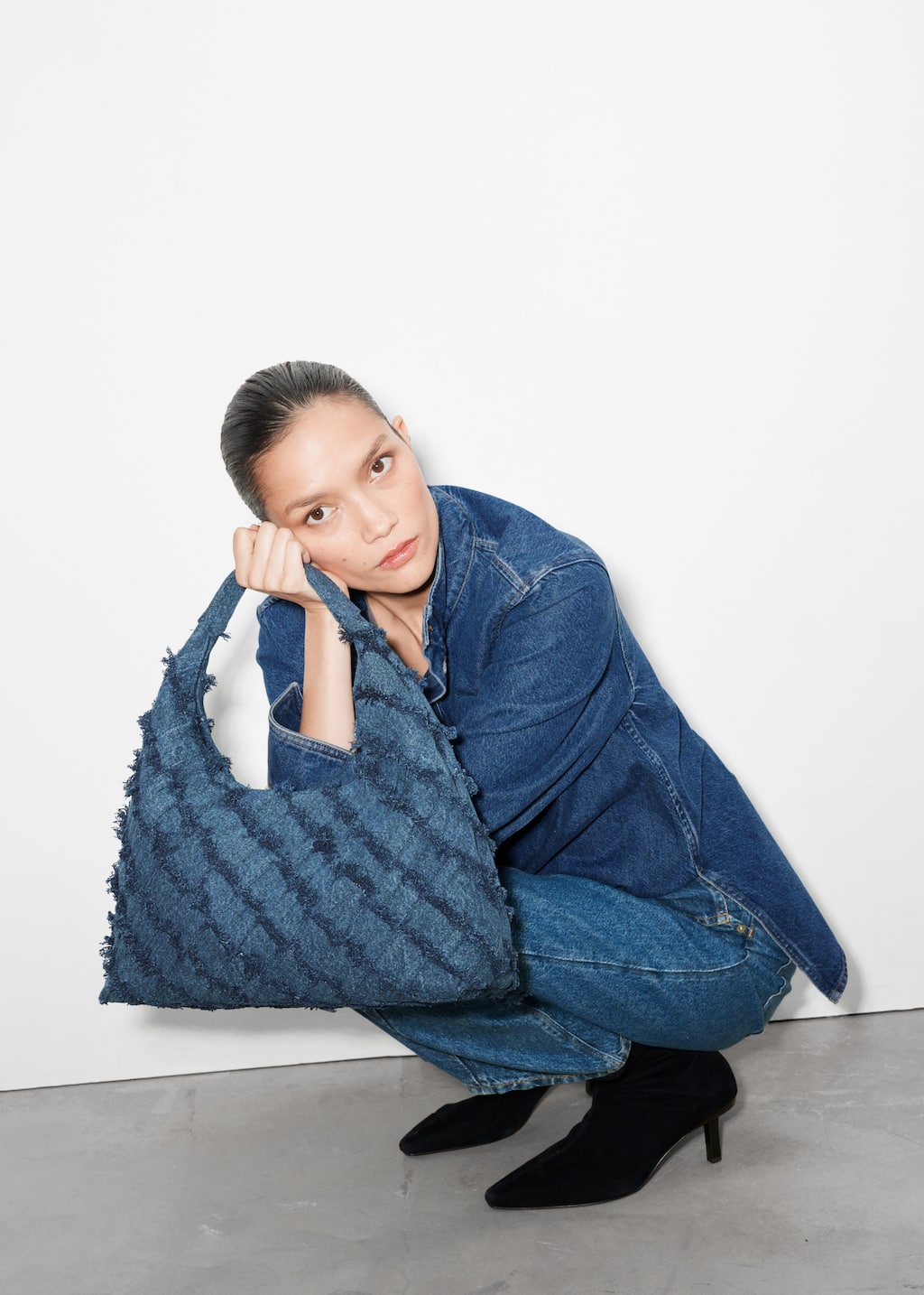 Image of Braided Denim Tote Bag