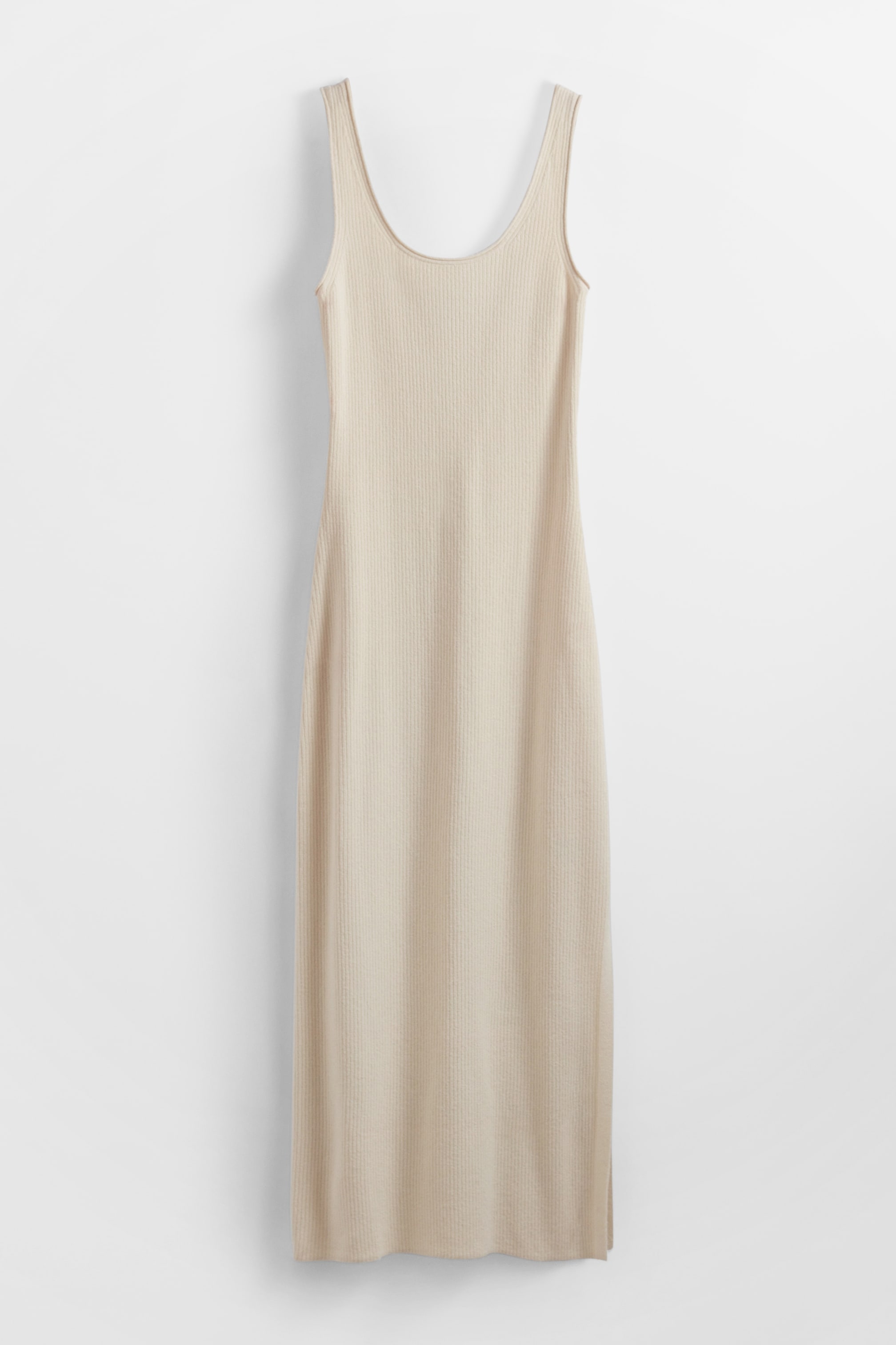 Größeres Bild ansehen: Geripptes Tank-Midikleid - Elfenbein - Ladies | H&M DE 1