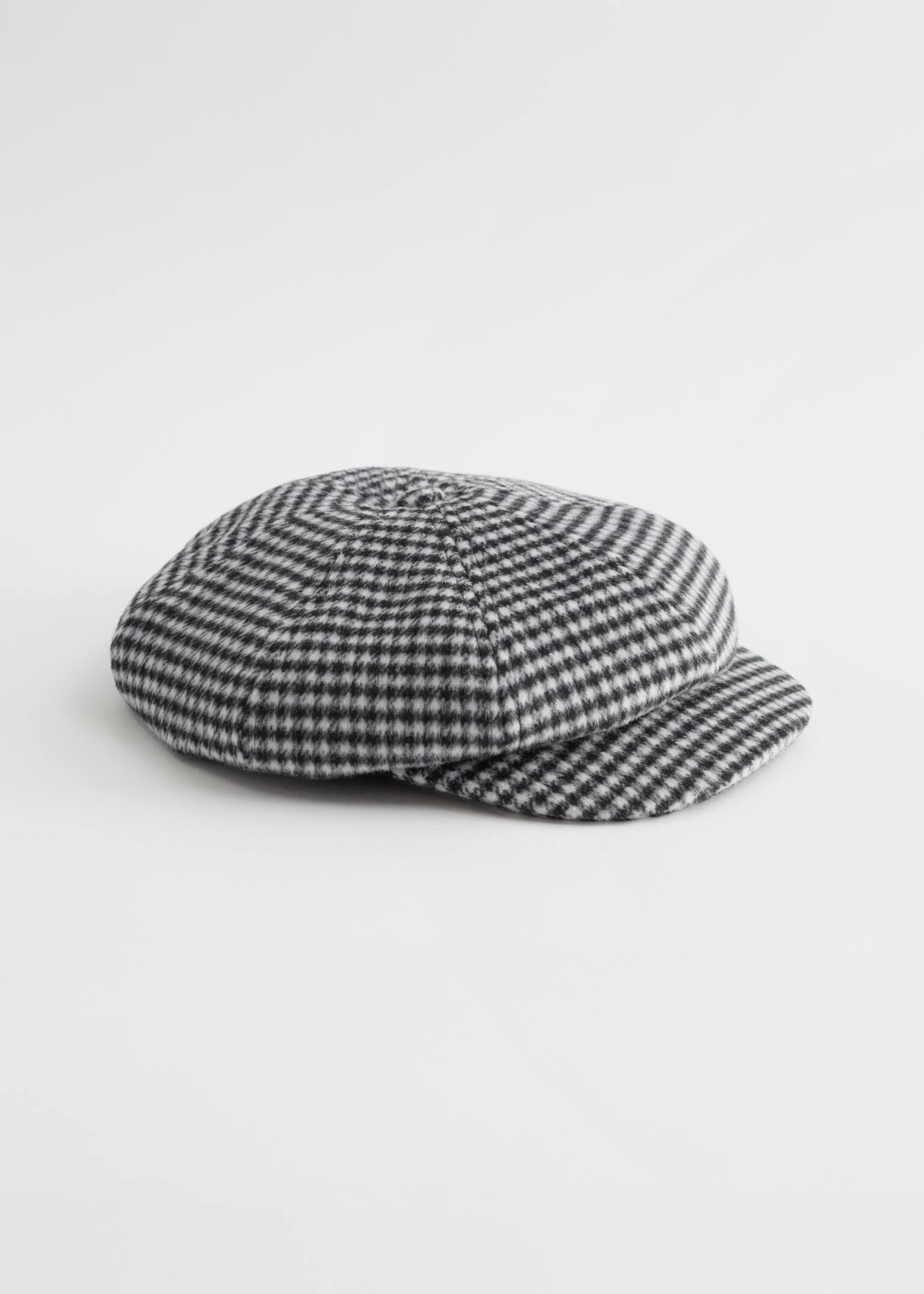 Wool Baker Boy Cap - Black