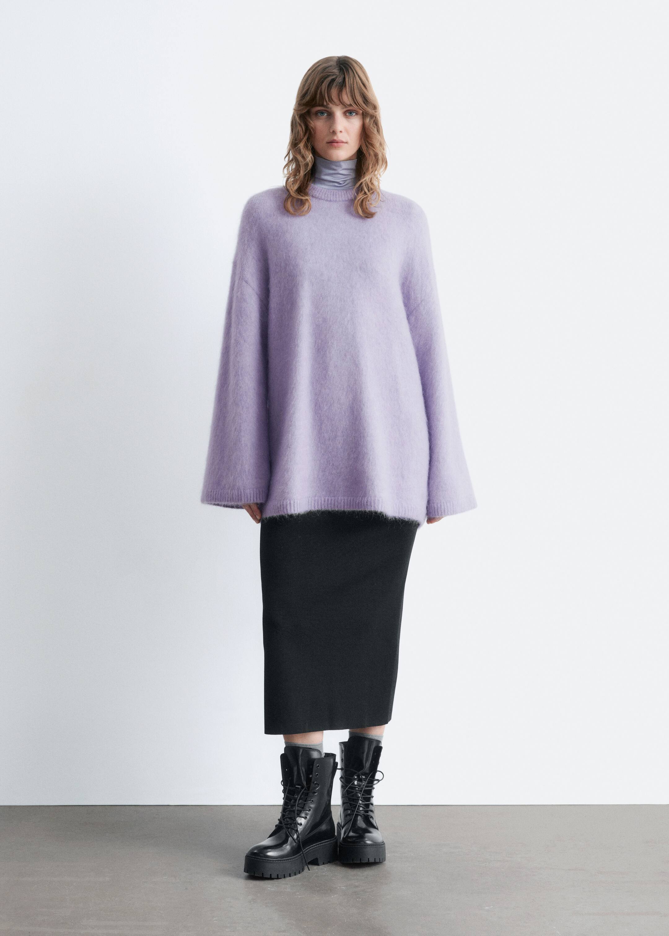 Agrandir l'image: Pull oversize en mohair mélangé - Lilas - FEMME | H&M BE 2